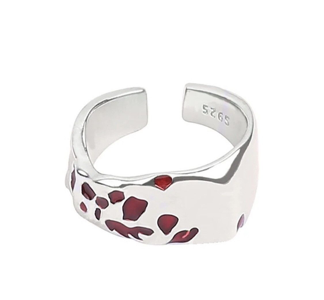 Jewelry Red Abstract Adjustable Ring Size ONE SIZE - 1 Thumbnail