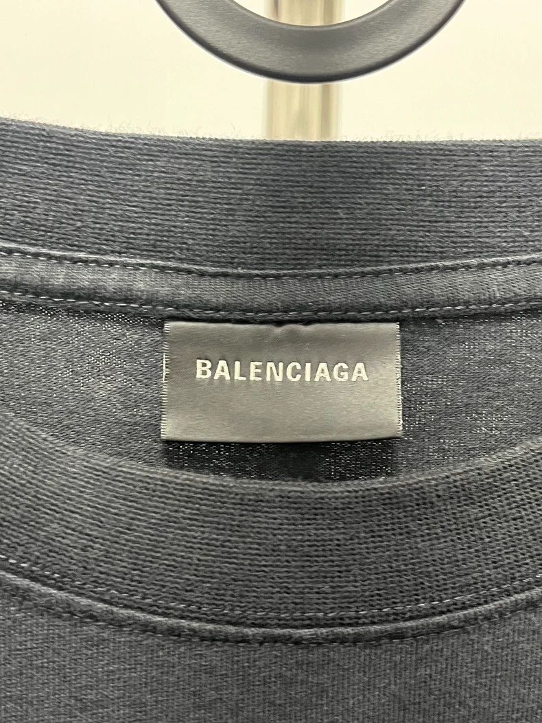 Balenciaga Balenciaga Black graffiti inkjet logo short sleeve Size US M / EU 48-50 / 2 - 5 Thumbnail
