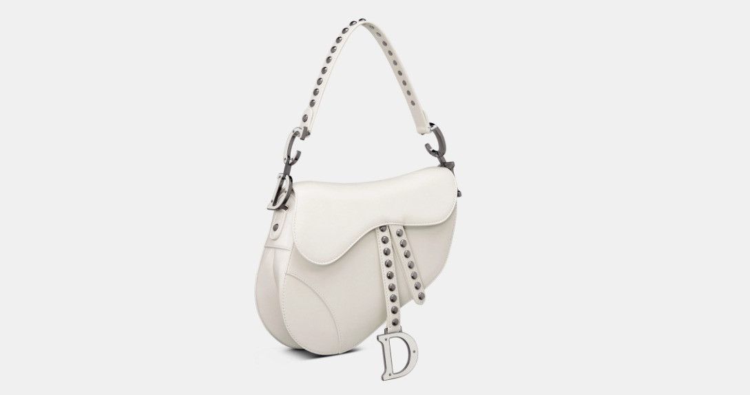 Dior o1w1db10125 Size: OS / Saddle Bag with Strap in White Size ONE SIZE - 1 Thumbnail