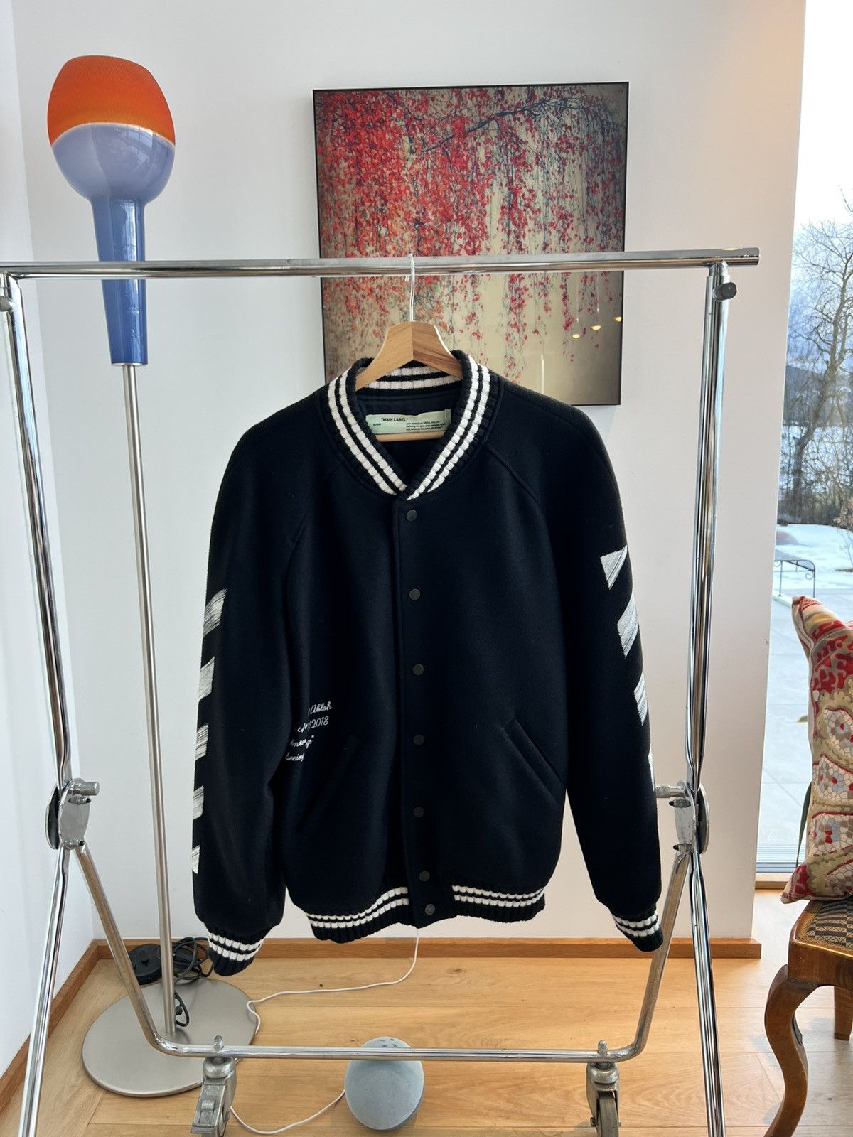 Off-White Off-White Brushed Diagonals Varsity Jacket Size US S / EU 44-46 / 1 - 2 Thumbnail