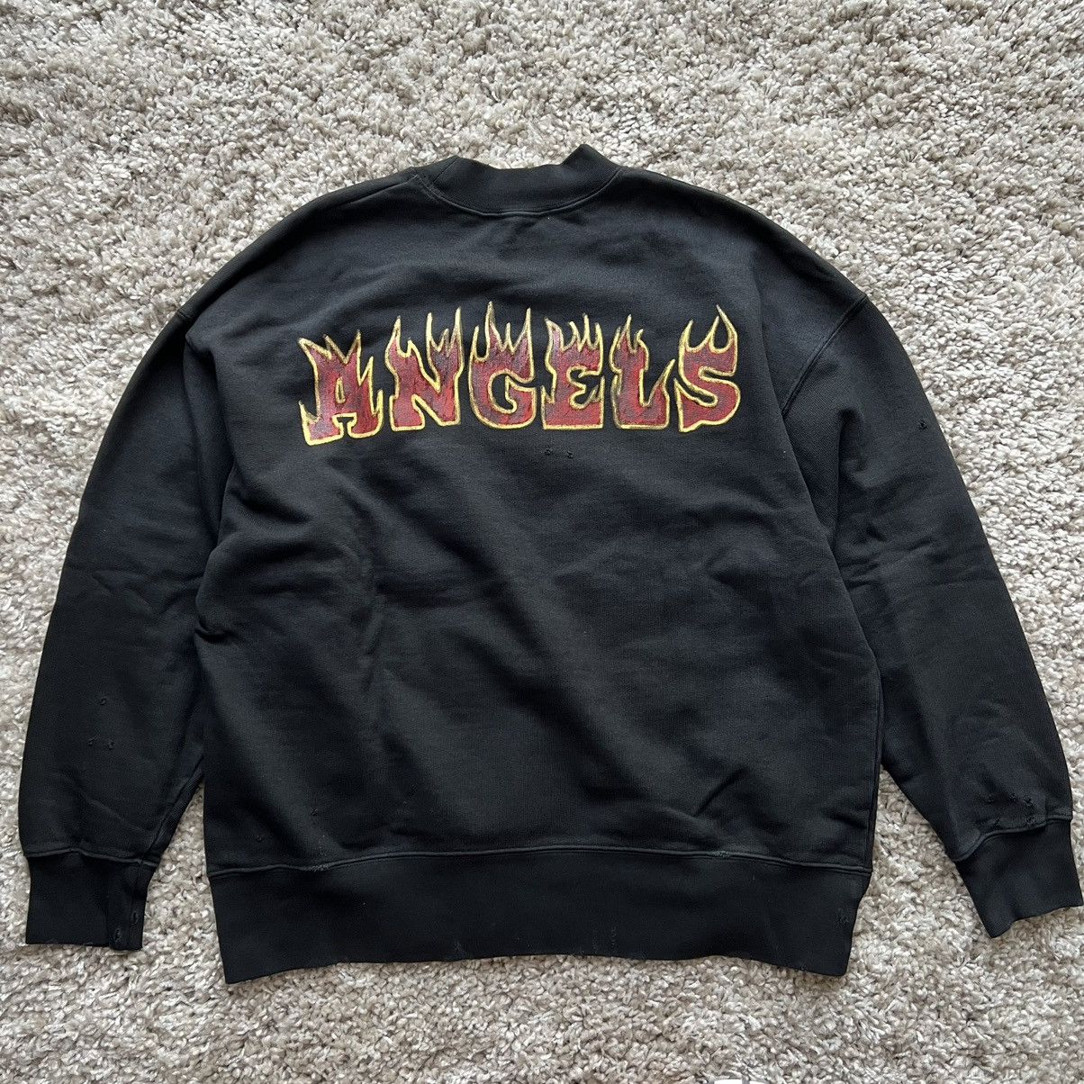 Palm Angels Palm Angels destroyed look sweatshirt sweater crewneck logo Size US M / EU 48-50 / 2 - 6 Thumbnail