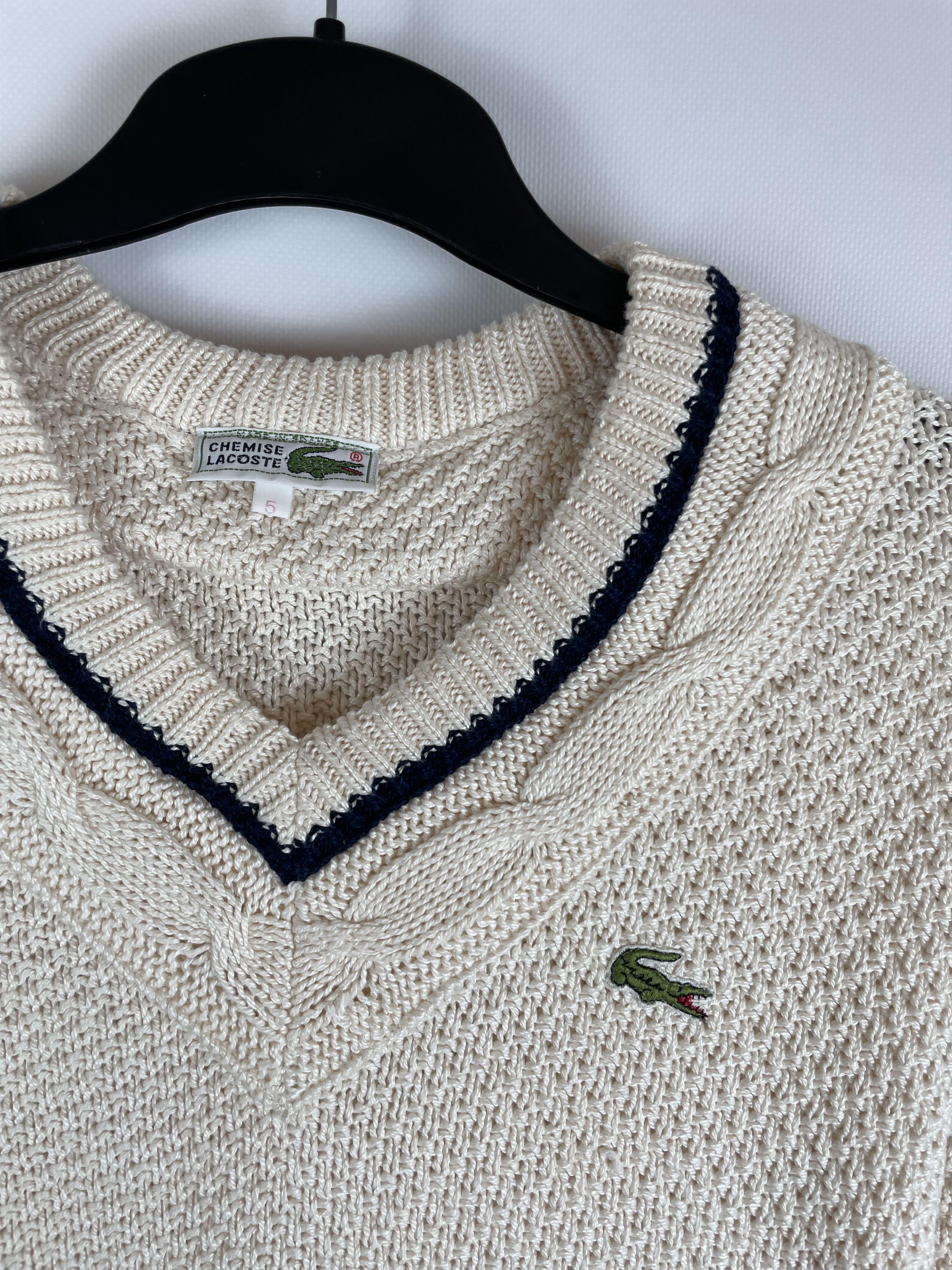 Lacoste Lacoste Vintage Knit Sweater Size US XL / EU 56 / 4 - 4 Thumbnail
