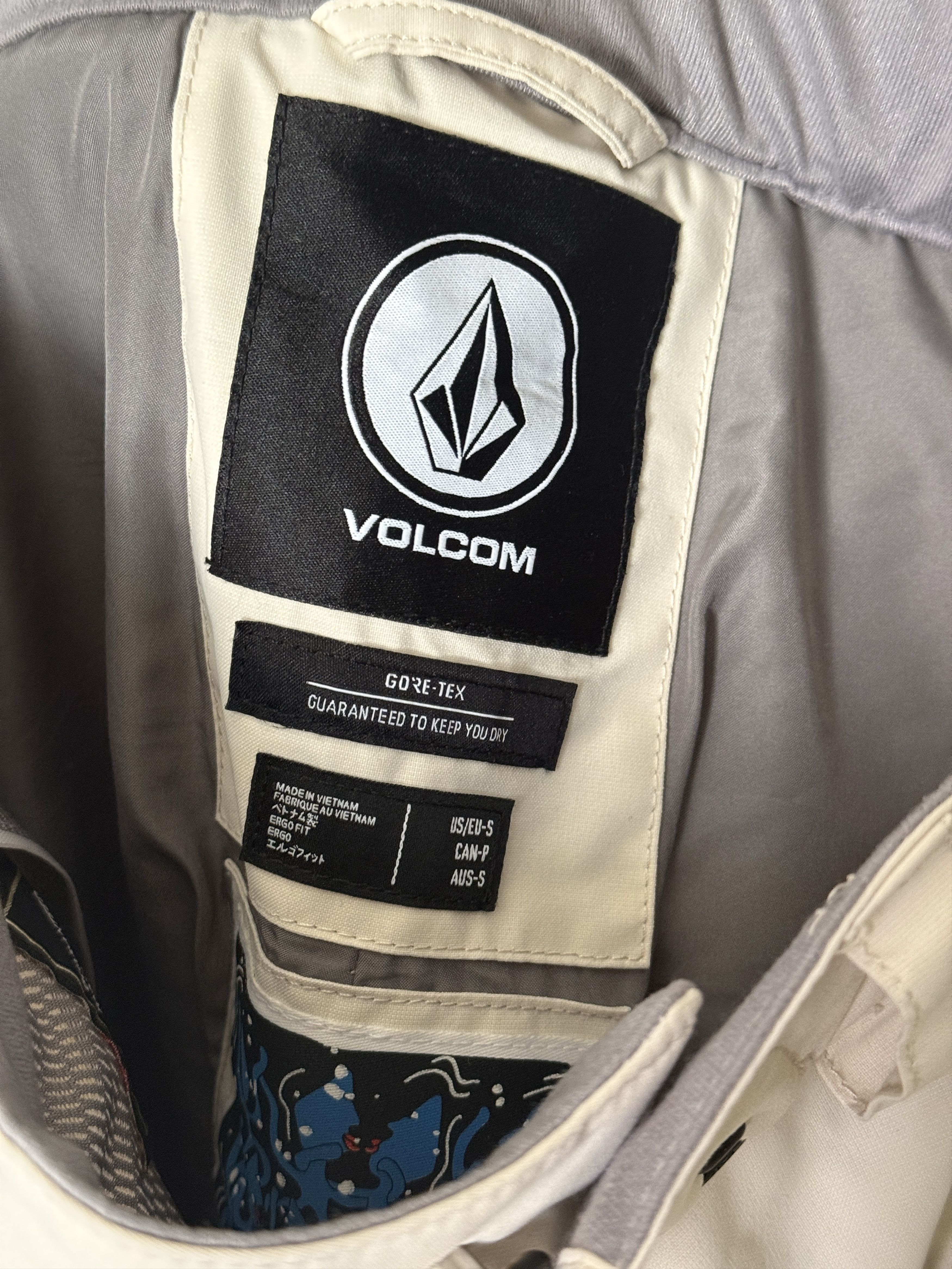 Volcom Goretex Ski Snow pants Volvos off white Longo wide Size US 30 / EU 46 - 3 Thumbnail