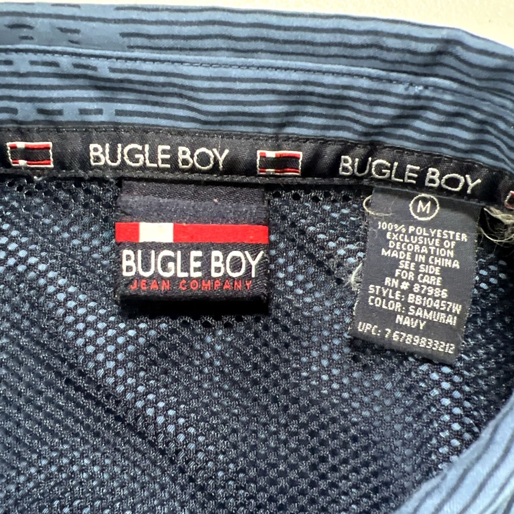 Bugle Boy VINTAGE Bugle Boy Shirt Mens M Button-Down 90s Blue/Navy Long Sleeve Size US M / EU 48-50 / 2 - 2 Thumbnail