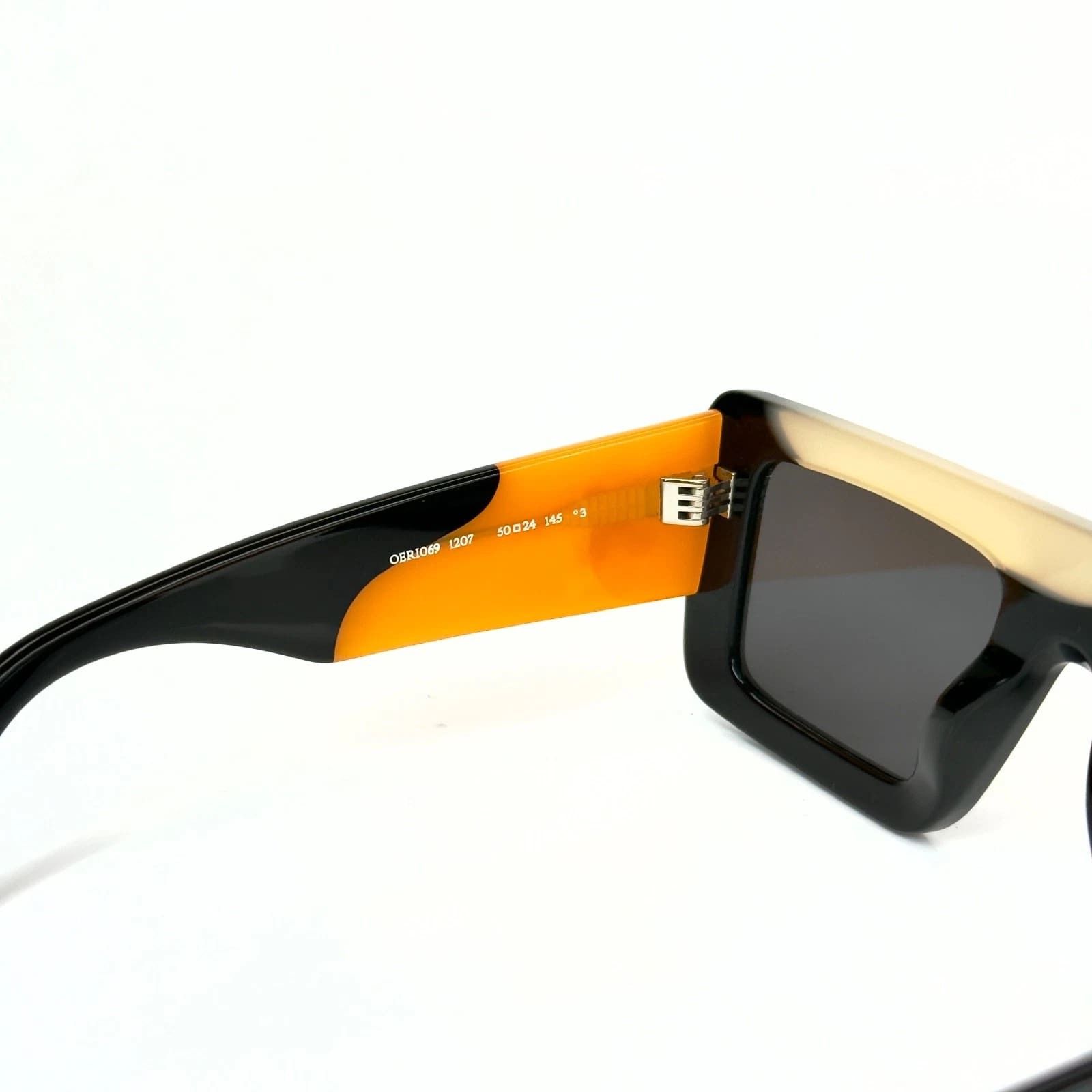 Off-White OFF-WHITE 069 OERI069 Black Orange Wave SEATTLE Sunglasses Size ONE SIZE - 2 Thumbnail