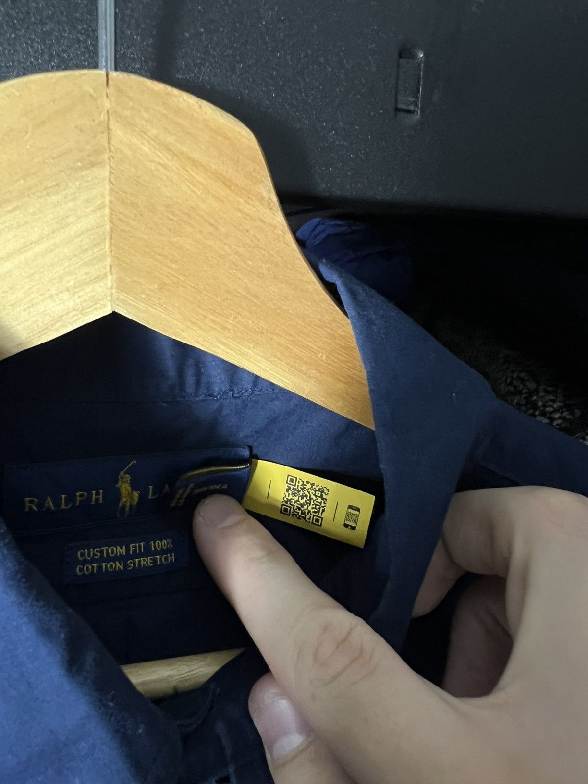 Polo Ralph Lauren 💙 Ralph Lauren Custom Fit Short Sleeve Shirt Navy Blue Size US L / EU 52-54 / 3 - 10 Thumbnail