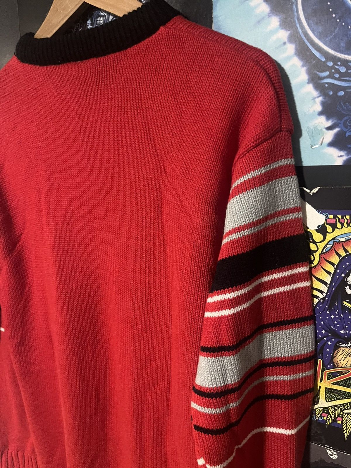 Southpole Y2K SouthPole Embroidered Knit Oversized Stripped Sweater Size US M / EU 48-50 / 2 - 11 Thumbnail