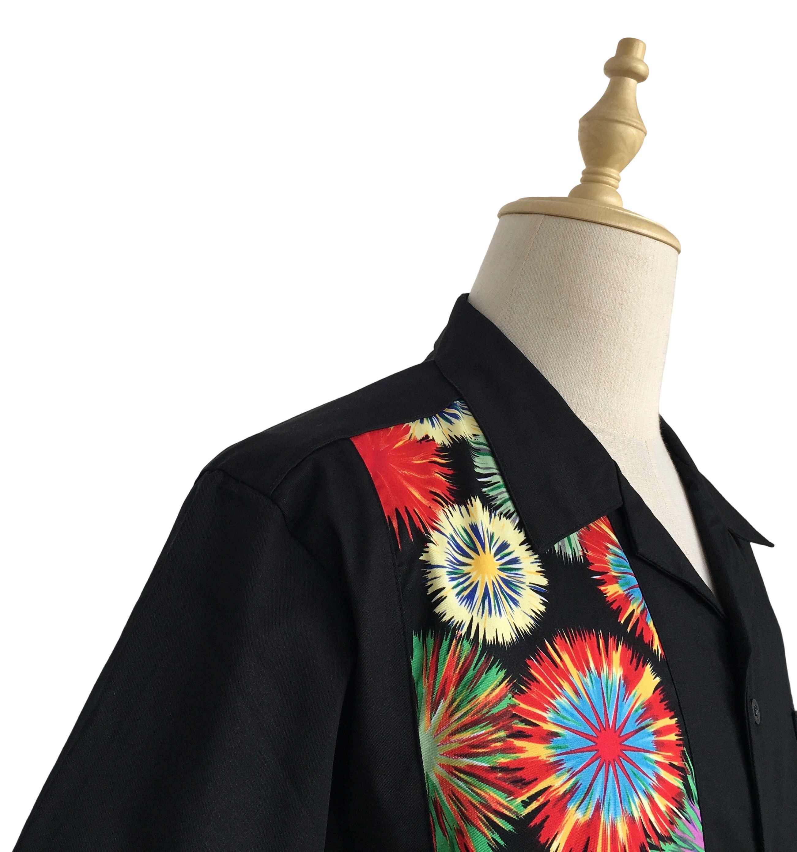 Other Retro Style Firework Panel Black Casual Hawaiian Shirts Size US XXL / EU 58 / 5 - 6 Thumbnail