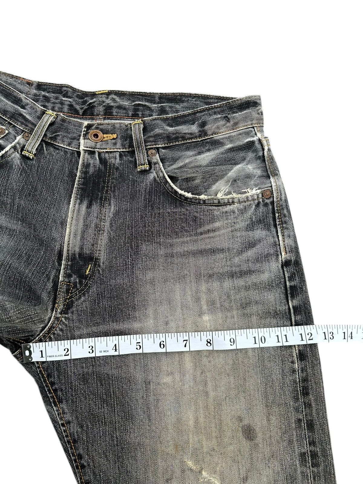 Kapital Thrashed Vintage Edwin 505ZX Selvedge Denim Jeans Size US 31 - 17 Thumbnail