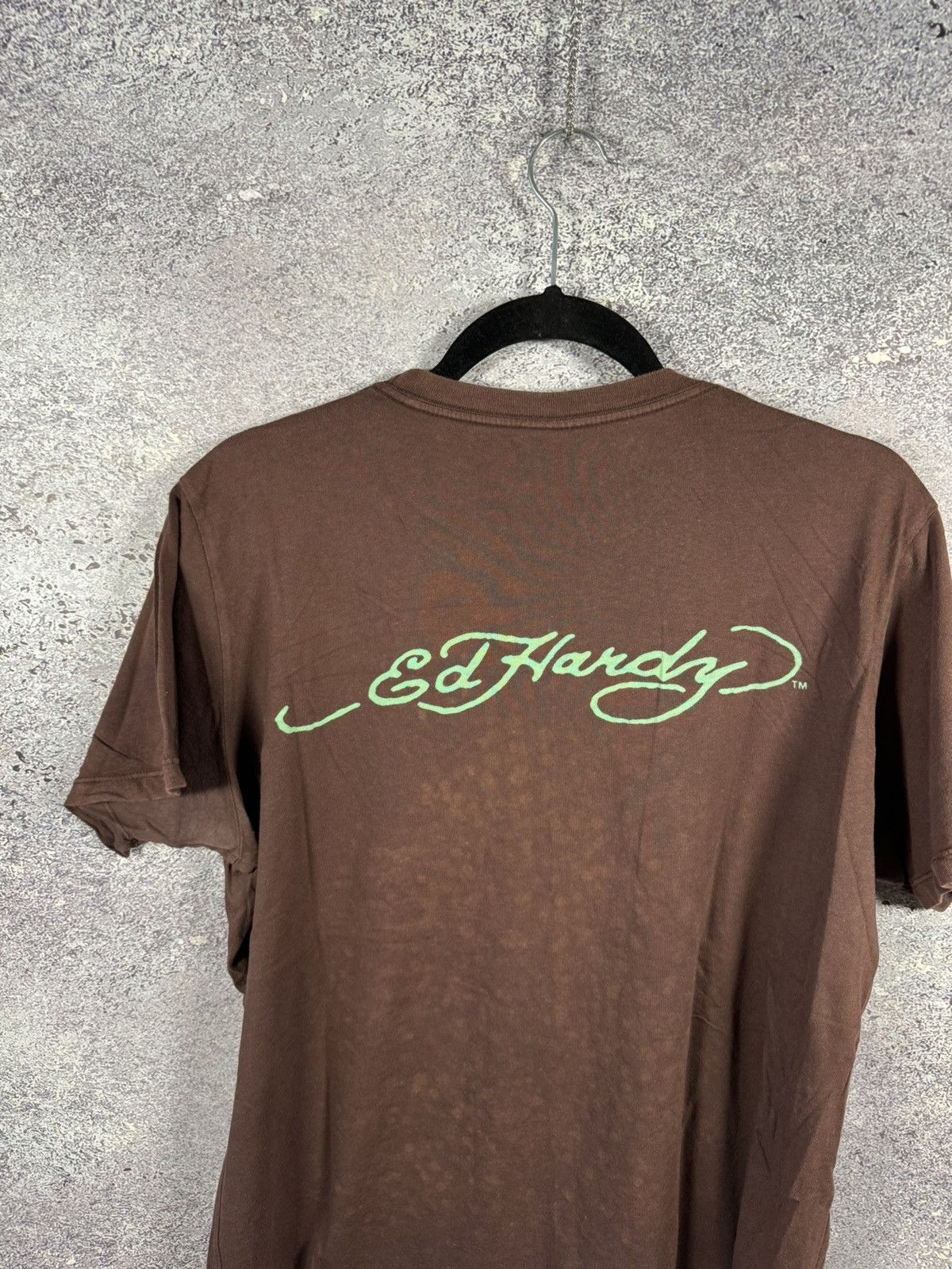 Designer × Ed Hardy Don Ed Hardy Brown Bulldog Graphics Printer Logo T Shirt M Size US M / EU 48-50 / 2 - 11 Thumbnail