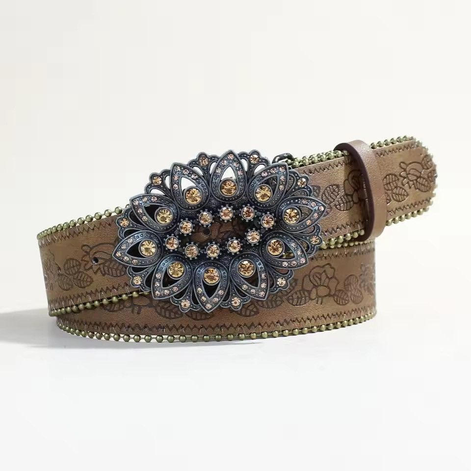 Japanese Brand Punk pu leather belt Size ONE SIZE - 3 Thumbnail