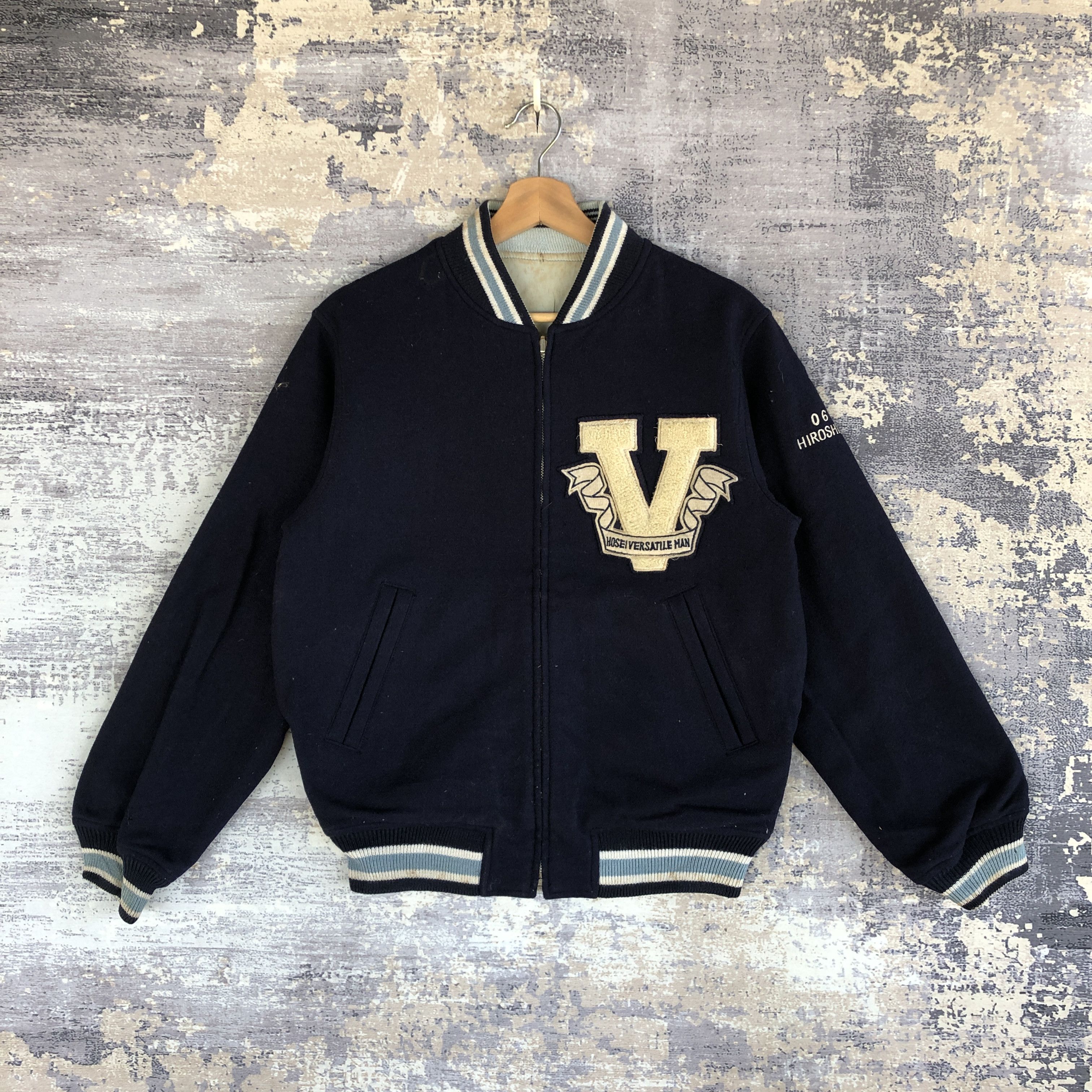 Japanese Brand × Vintage Vintage Vox Inc Bomber Jacket Reversible Letterman Varsity Size US M / EU 48-50 / 2 - 1 Thumbnail