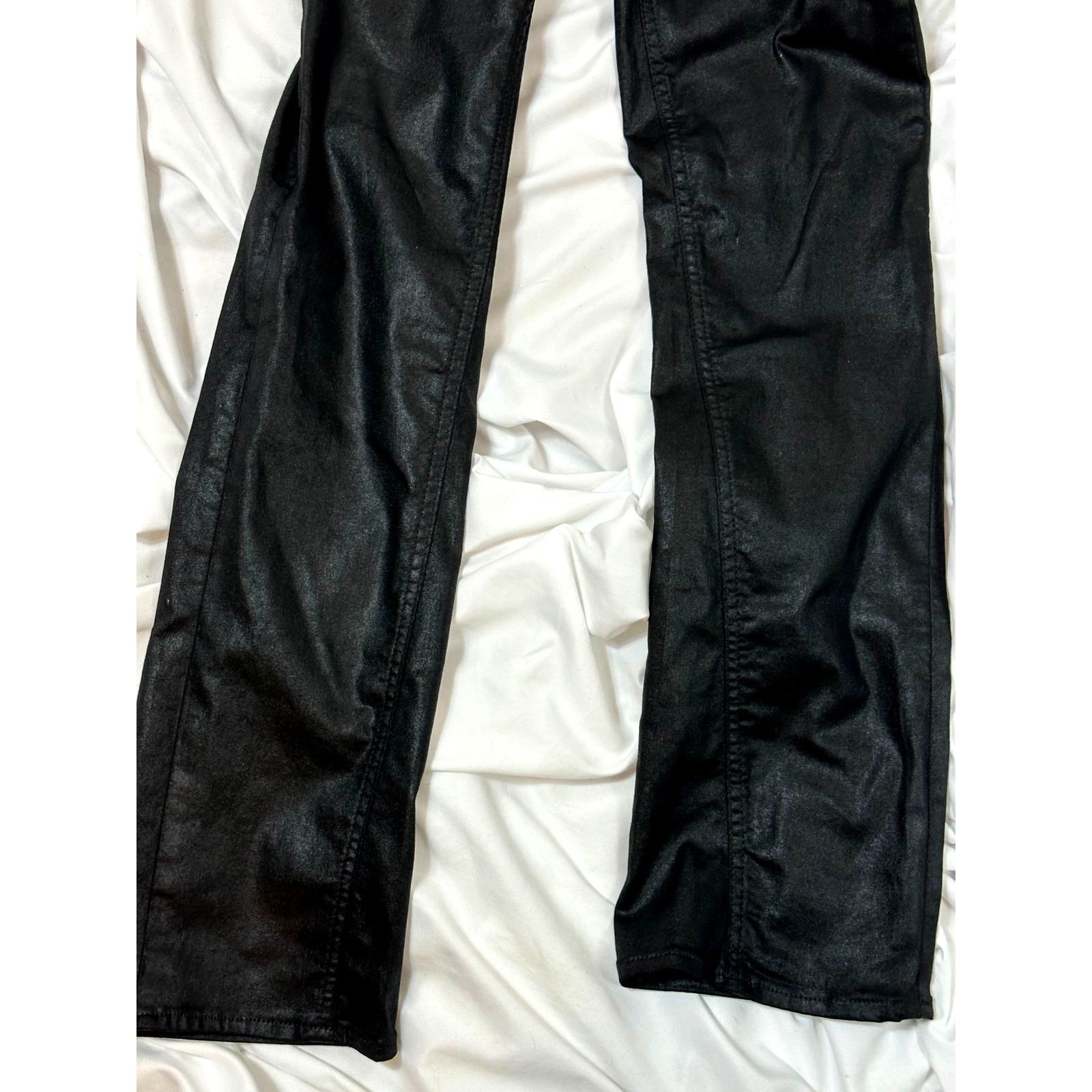Free People Free People Xena High Rise Straight Coated Jeans Black 25 Size 25" / US 0 / IT 36 - 15 Thumbnail