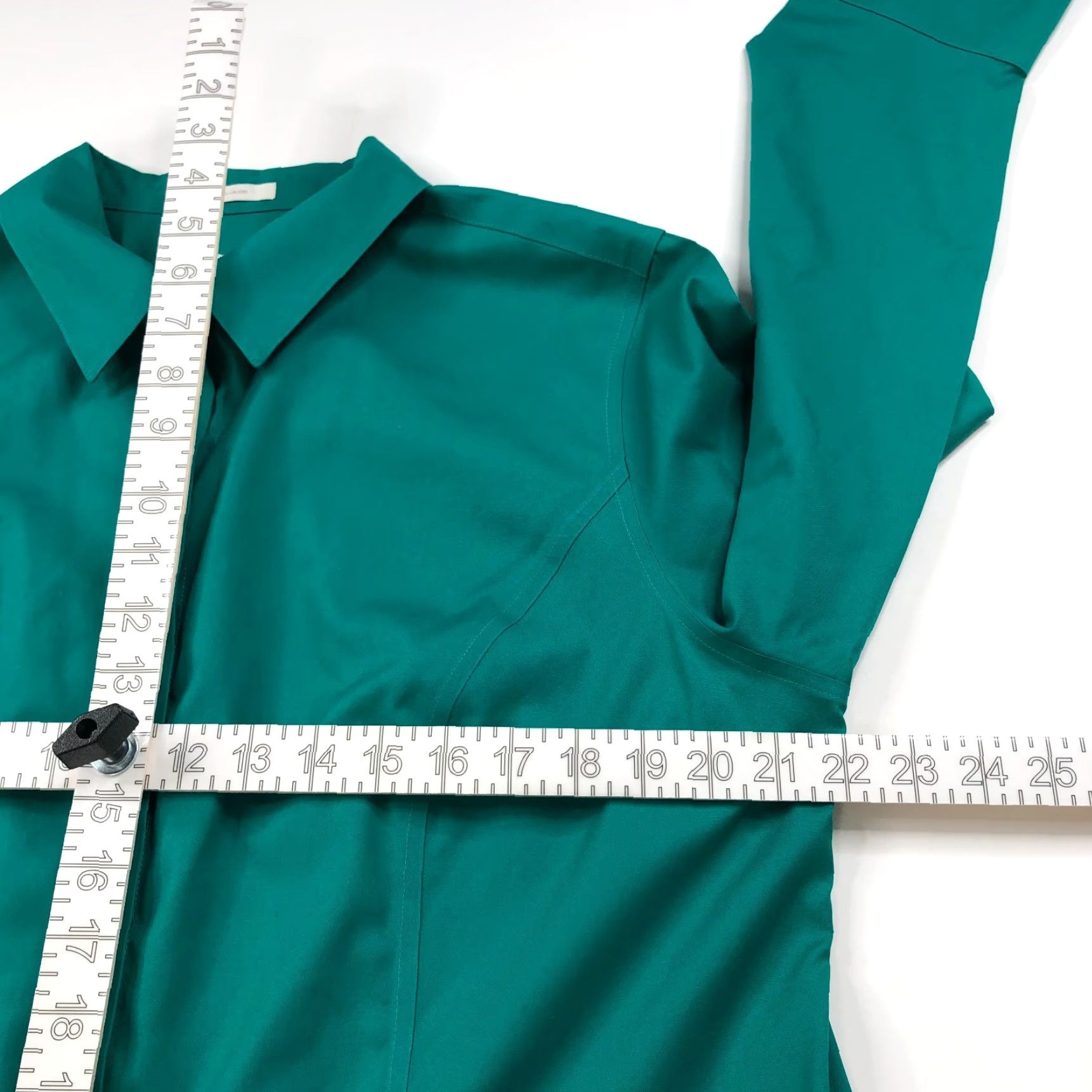 Vintage Chico's Shirt Green 3 No Iron 100% Cotton Long Sleeve Button-Up, MINT, Womens, Regular, Size 3 Size XS / US 0-2 / IT 36-38 - 4 Thumbnail