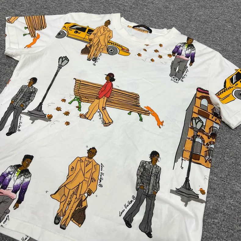 Louis Vuitton Louis Vuitton Pedestrian printed short-sleeved T-shirt 2505 Size US M / EU 48-50 / 2 - 3 Thumbnail