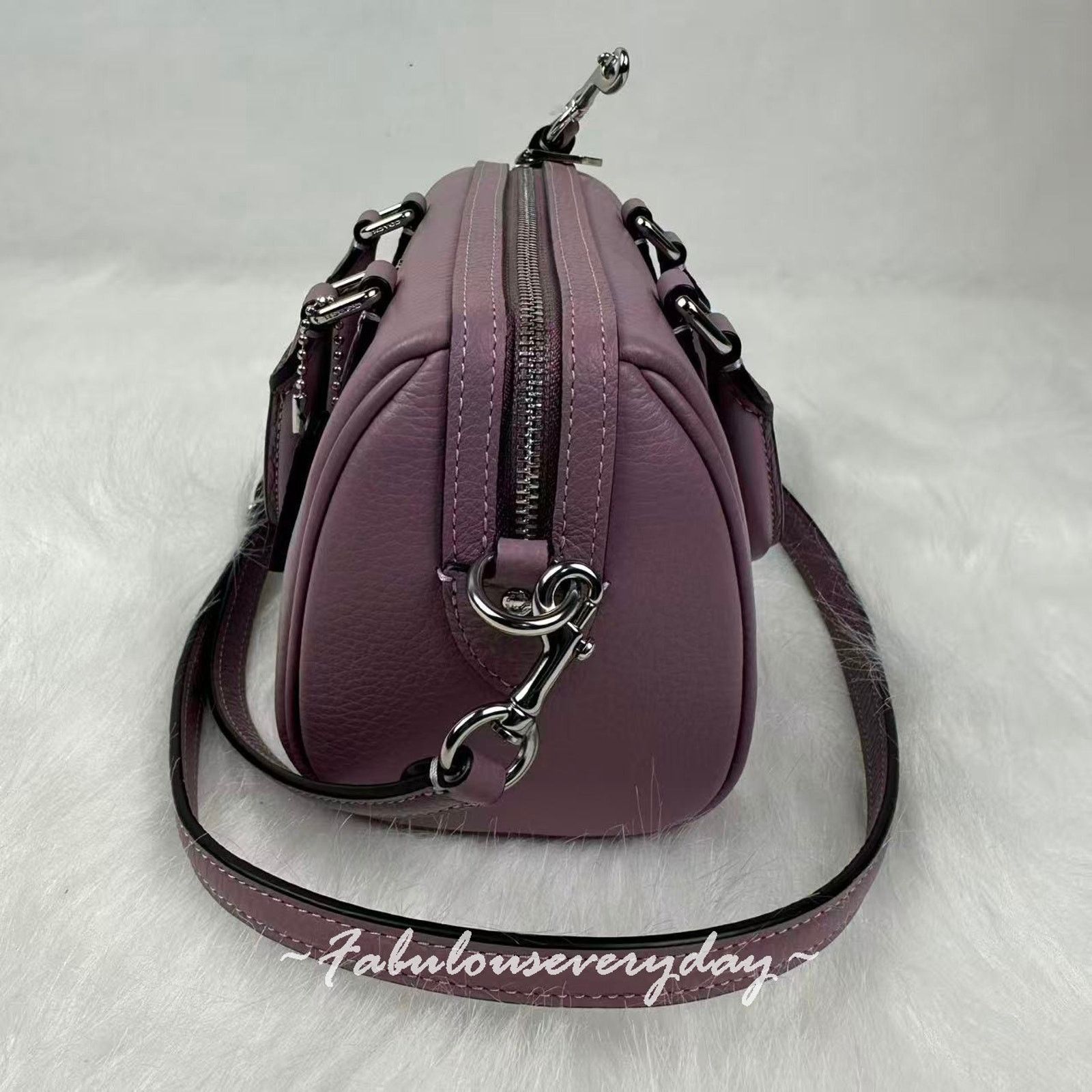 Coach Coach Mini Rowan xbody Leather/Sliver Light Violet Jasmine Size ONE SIZE - 2 Thumbnail