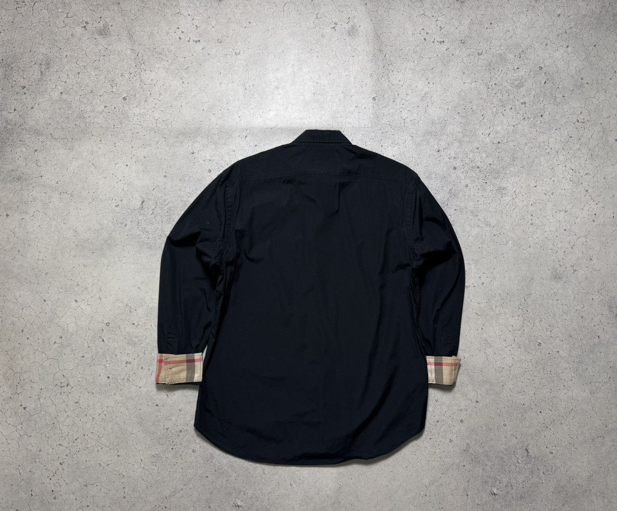 Burberry Burberry Brit Black Luxury Button Up Shirt Size L Vintage Size US L / EU 52-54 / 3 - 12 Thumbnail