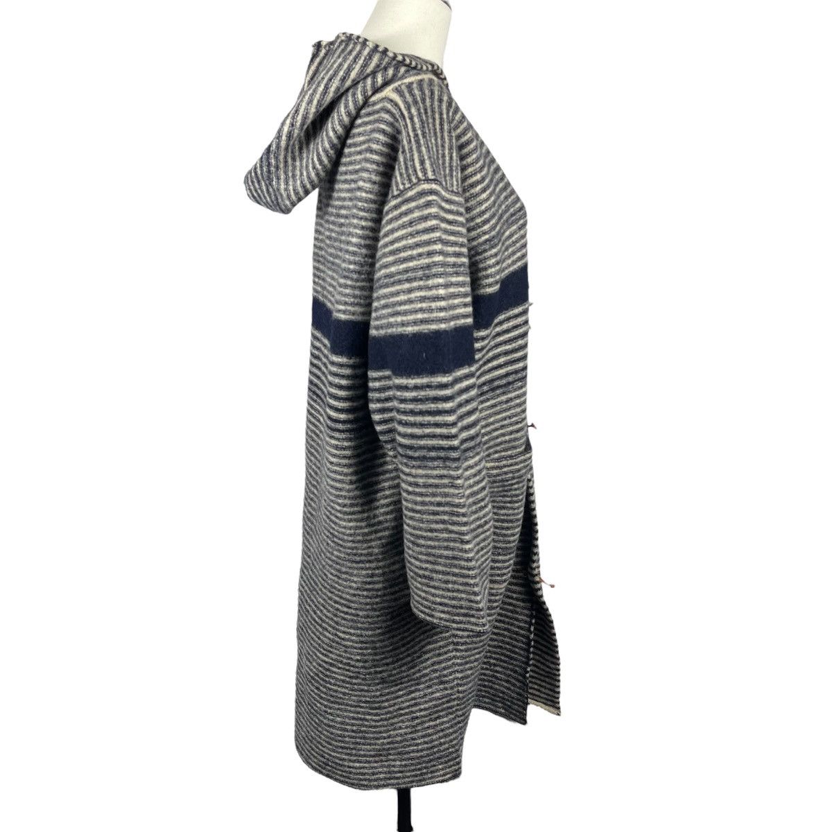 45rpm R By 45rpm Wool Striped Hoodie Duffle Coat Size L / US 10 / IT 46 - 7 Thumbnail
