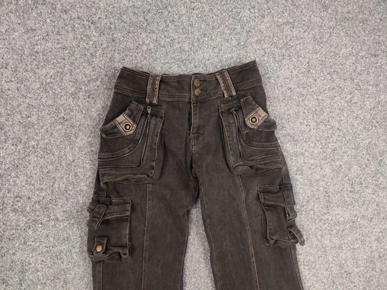 Le Grande Bleu (L.G.B.) Flowers Birds Market Pocket Bootcut Denim Jeans Vintage Size 30" / US 8 / IT 44 - 9 Thumbnail