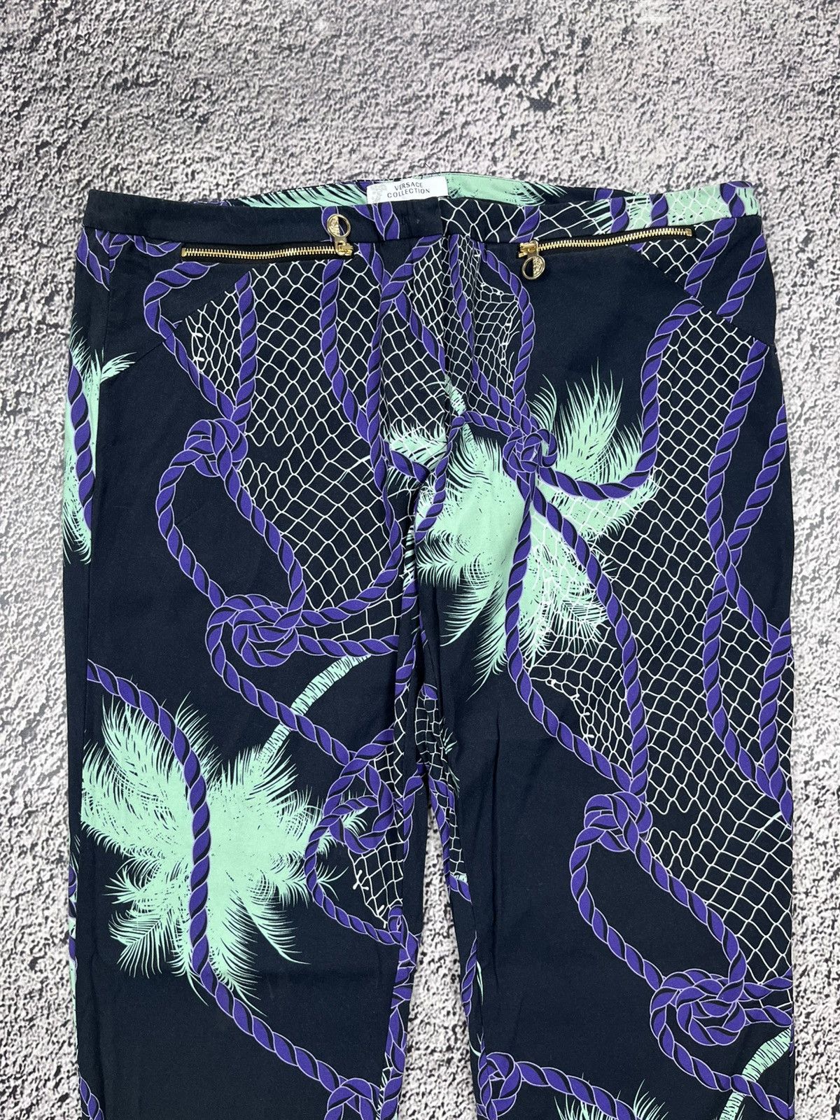 Versace Vintage Versace Tropical Printed Art Viscose Pants Size 30" / US 8 / IT 44 - 3 Thumbnail