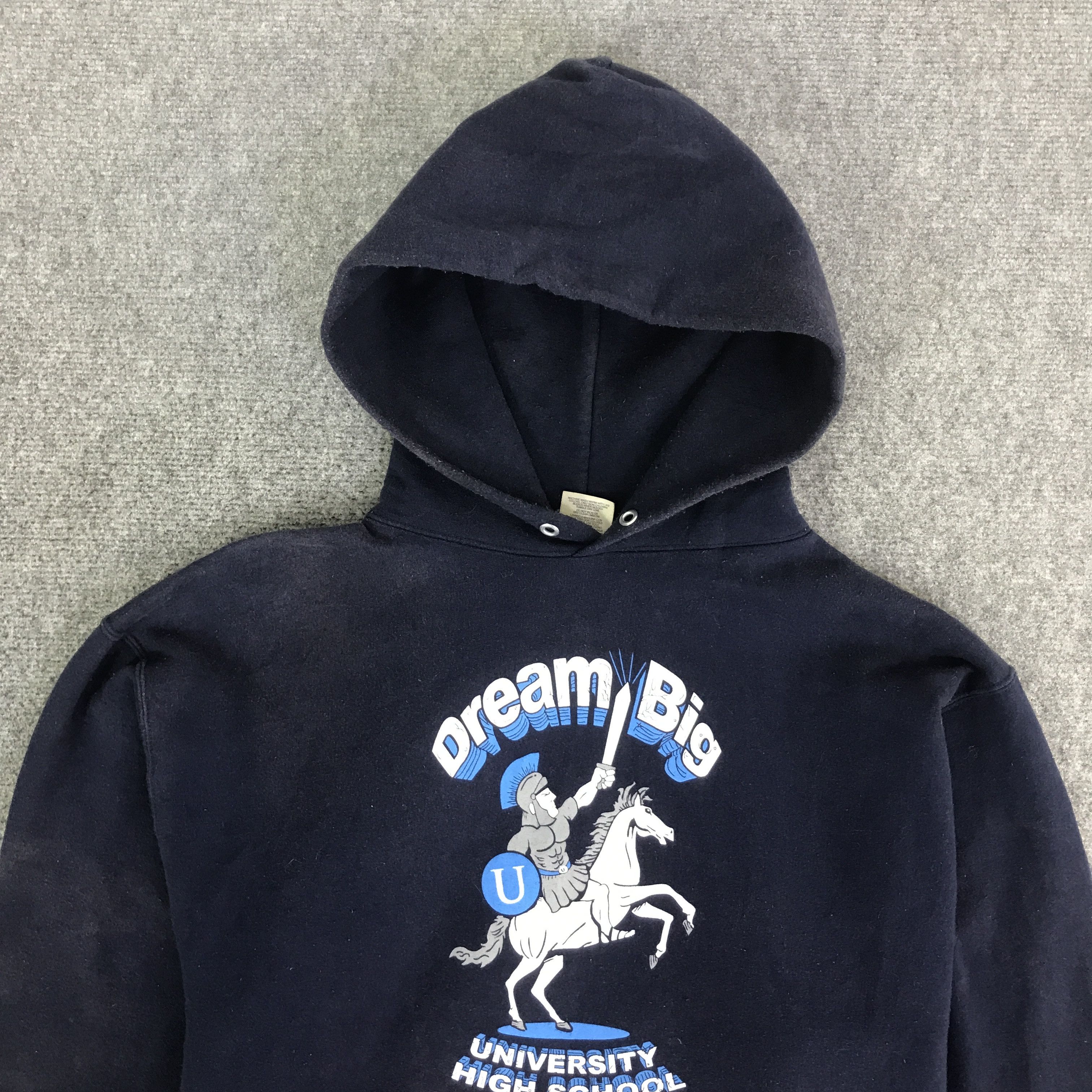 Vintage DREAM BIG UNIVERSITY HIGH SCHOOL FADED HOODIE K126B15 Size US L / EU 52-54 / 3 - 2 Thumbnail