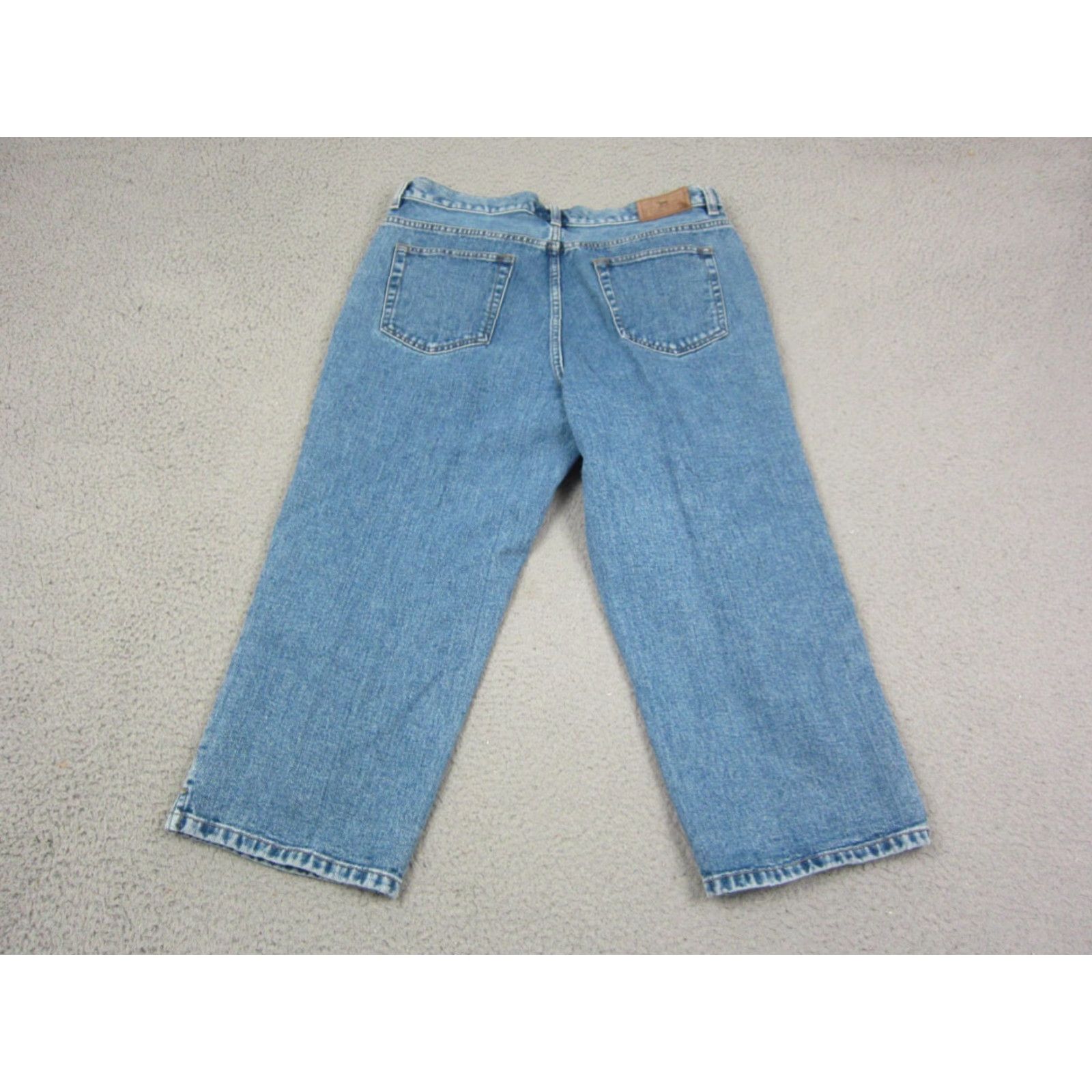 Denime VINTAGE Lauren Jeans Co. Jeans Womens 12 Blue Denim Cropped Capri 90s City Size 34" / US 12 / IT 48 - 7 Thumbnail