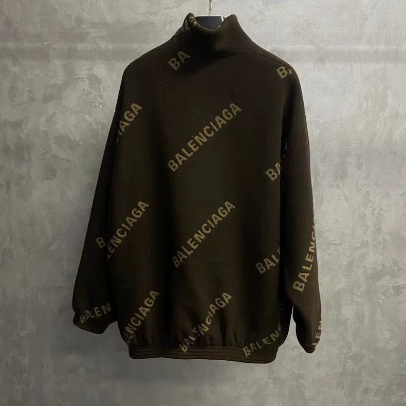 Balenciaga Balenciaga Brown coat with full printed logo Size US S / EU 44-46 / 1 - 2 Thumbnail