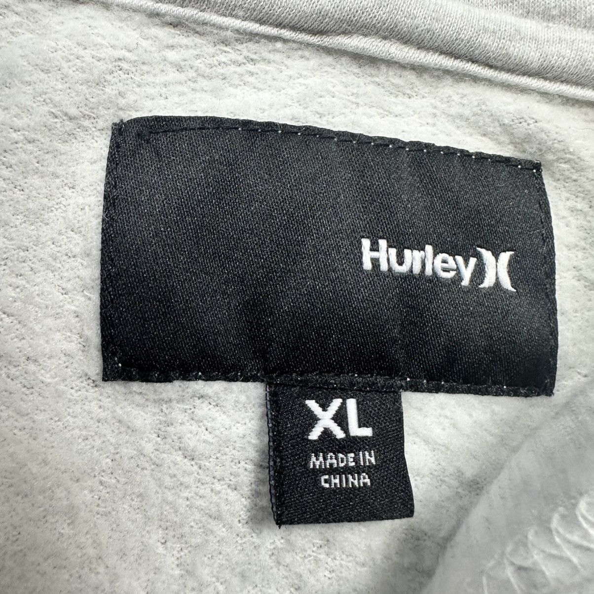 Hurley Y2K Light Grey Hurley Big Logo Spellout Zip Up Hoodie Size US XL / EU 56 / 4 - 3 Thumbnail