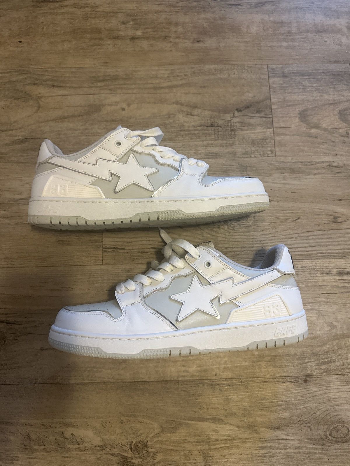 Bape Bape sk8 sta White/silver | Grailed