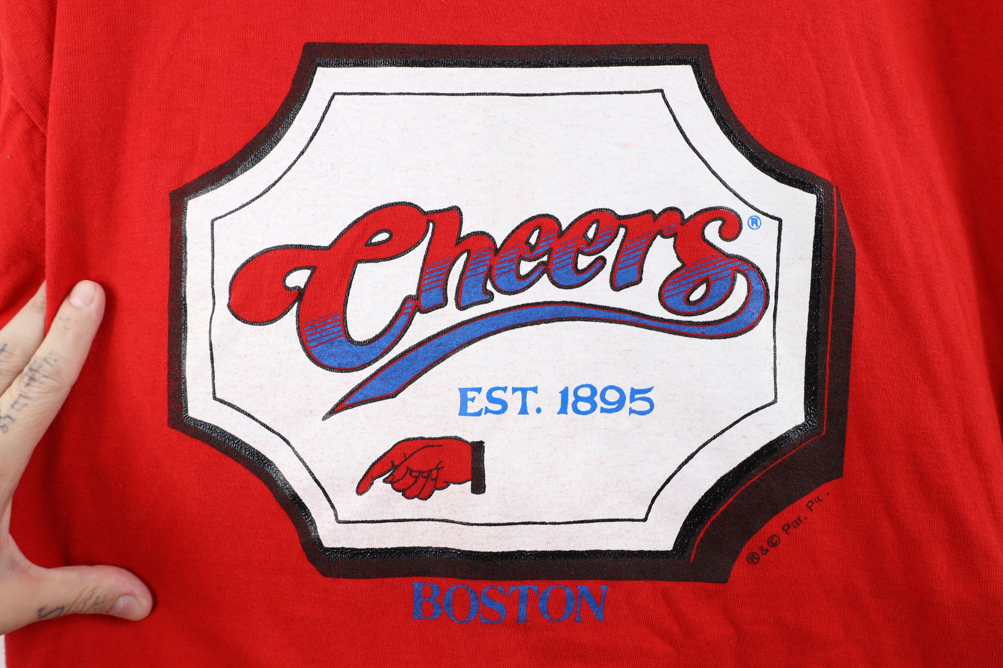 Vintage Vintage 90s Spell Cheers Boston Bar Short Sleeve T-Shirt USA Size US XL / EU 56 / 4 - 4 Thumbnail