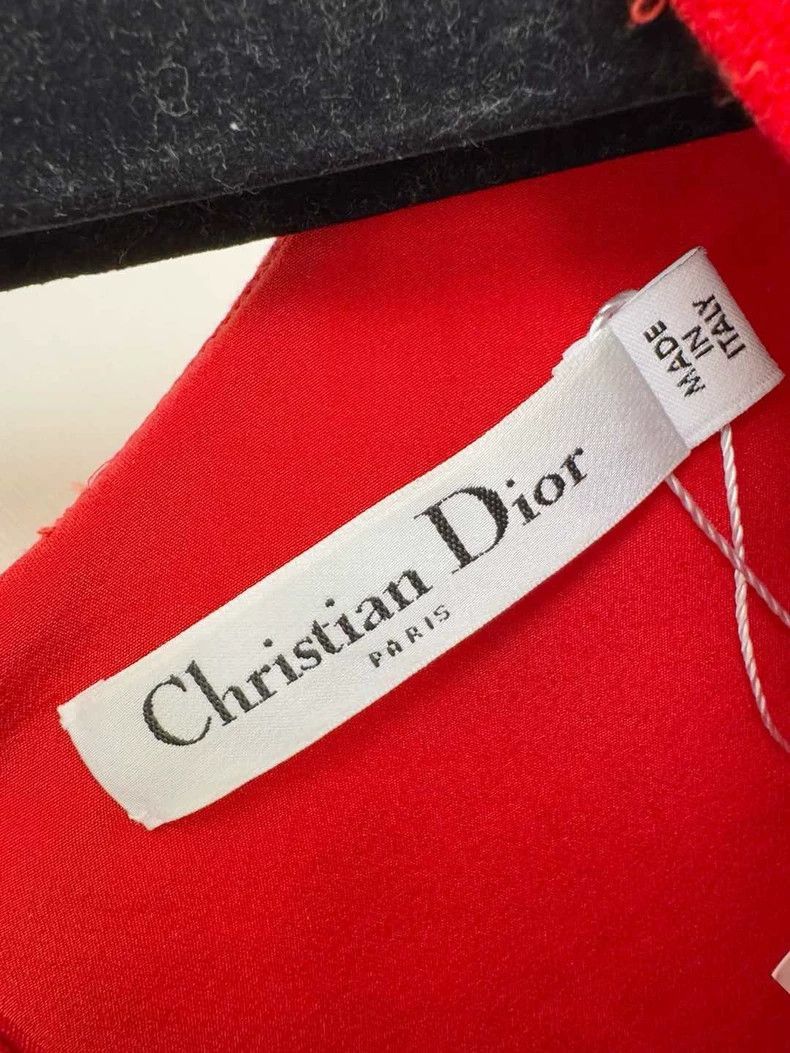 Dior Dior Wool Silk Dress Size 46 Red-2505 Size L / US 10 / IT 46 - 2 Thumbnail