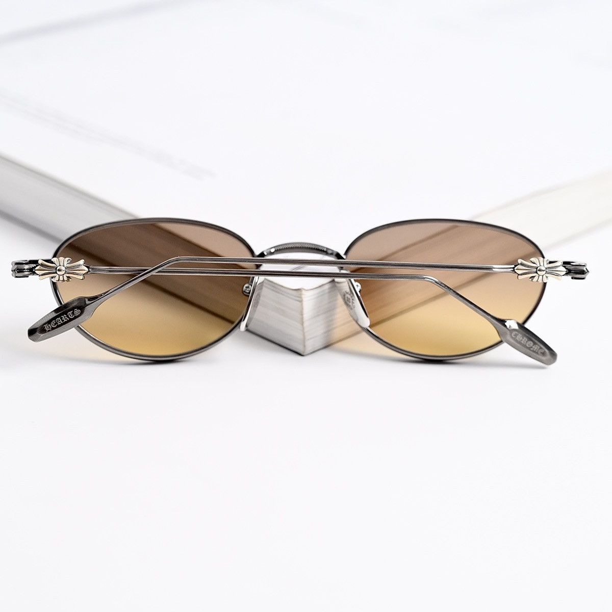 Chrome Hearts CHROME HEARTS CLITORIAL ANTIQUE SILVER SUNGLASSES Size ONE SIZE - 12 Thumbnail