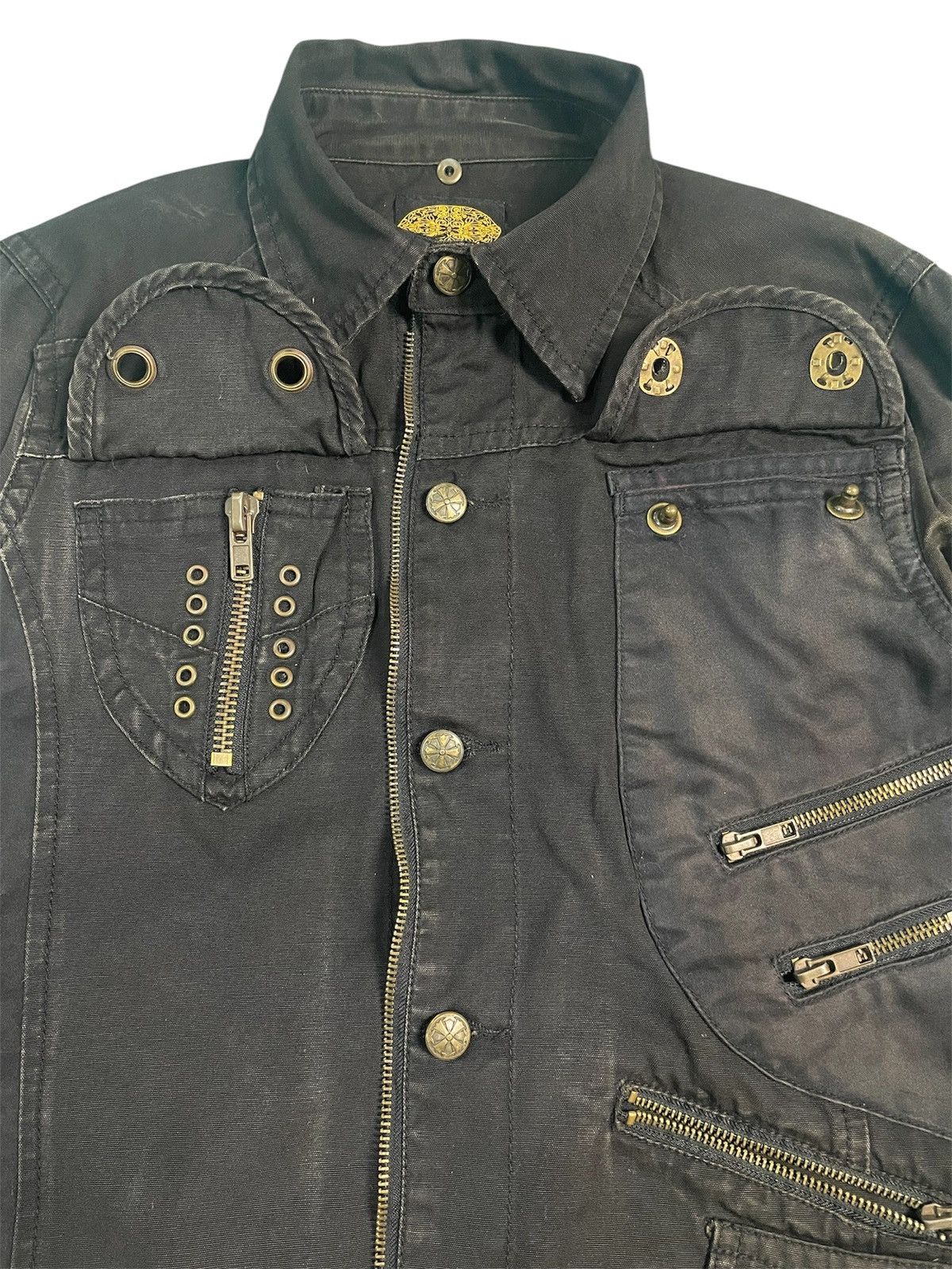 Le Grande Bleu (L.G.B.) Rare Midas Faded Black Zipper Detachable Jacket Size US S / EU 44-46 / 1 - 8 Thumbnail