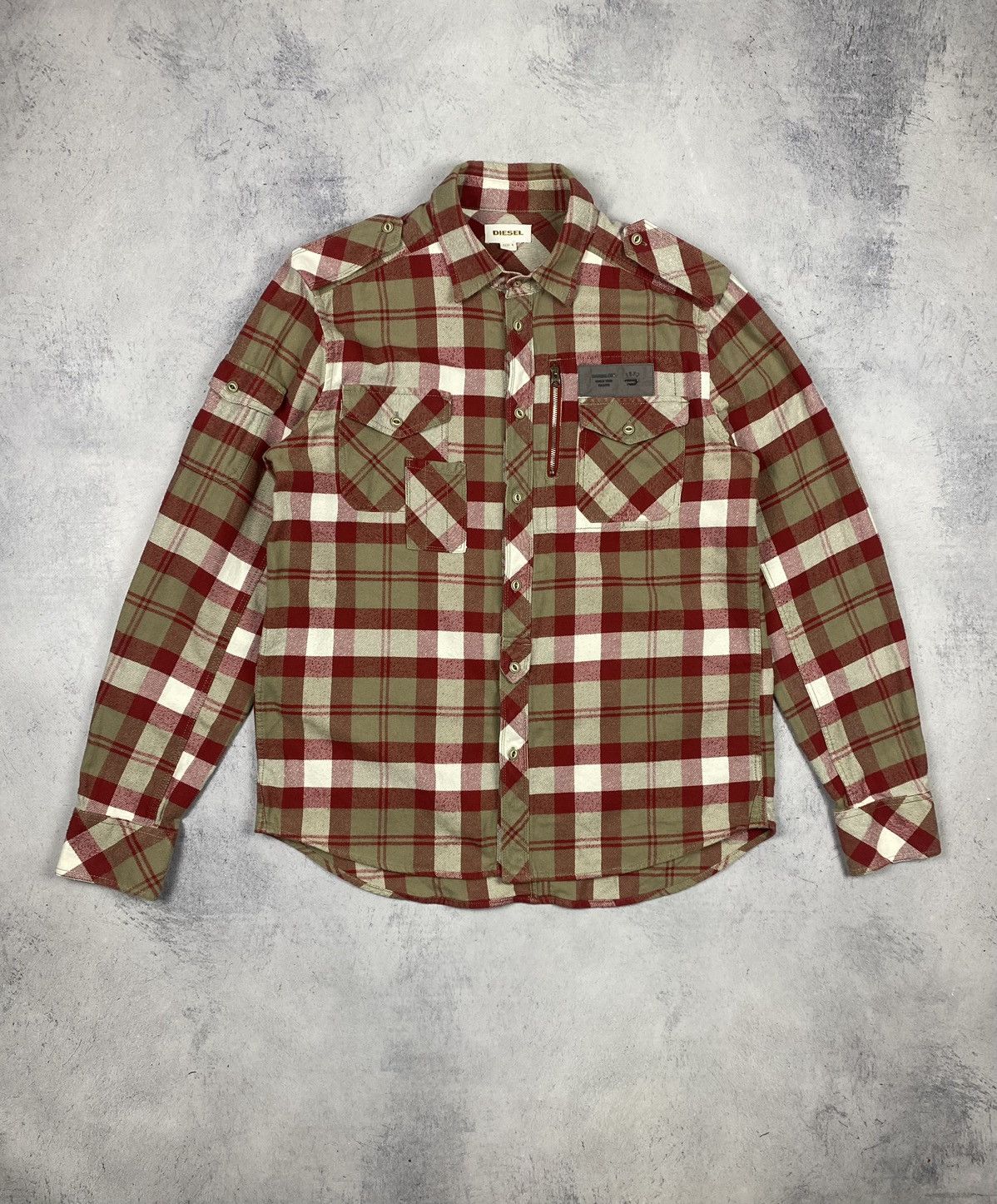 Diesel Diesel Designer Checkered Overshot Jacket Bomber Size US L / EU 52-54 / 3 - 2 Thumbnail