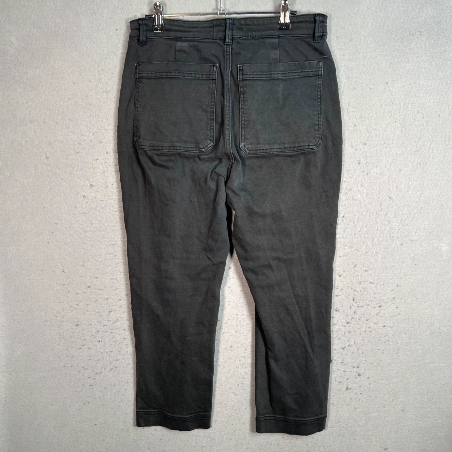 Everlane Everlane Cropped Slim Denim Jeans Black Cotton Blend Pants 6 Womens High Rise Tapered Inseam 24 in Cropped Shoes? Size 28" / US 6 / IT 42 - 2 Thumbnail