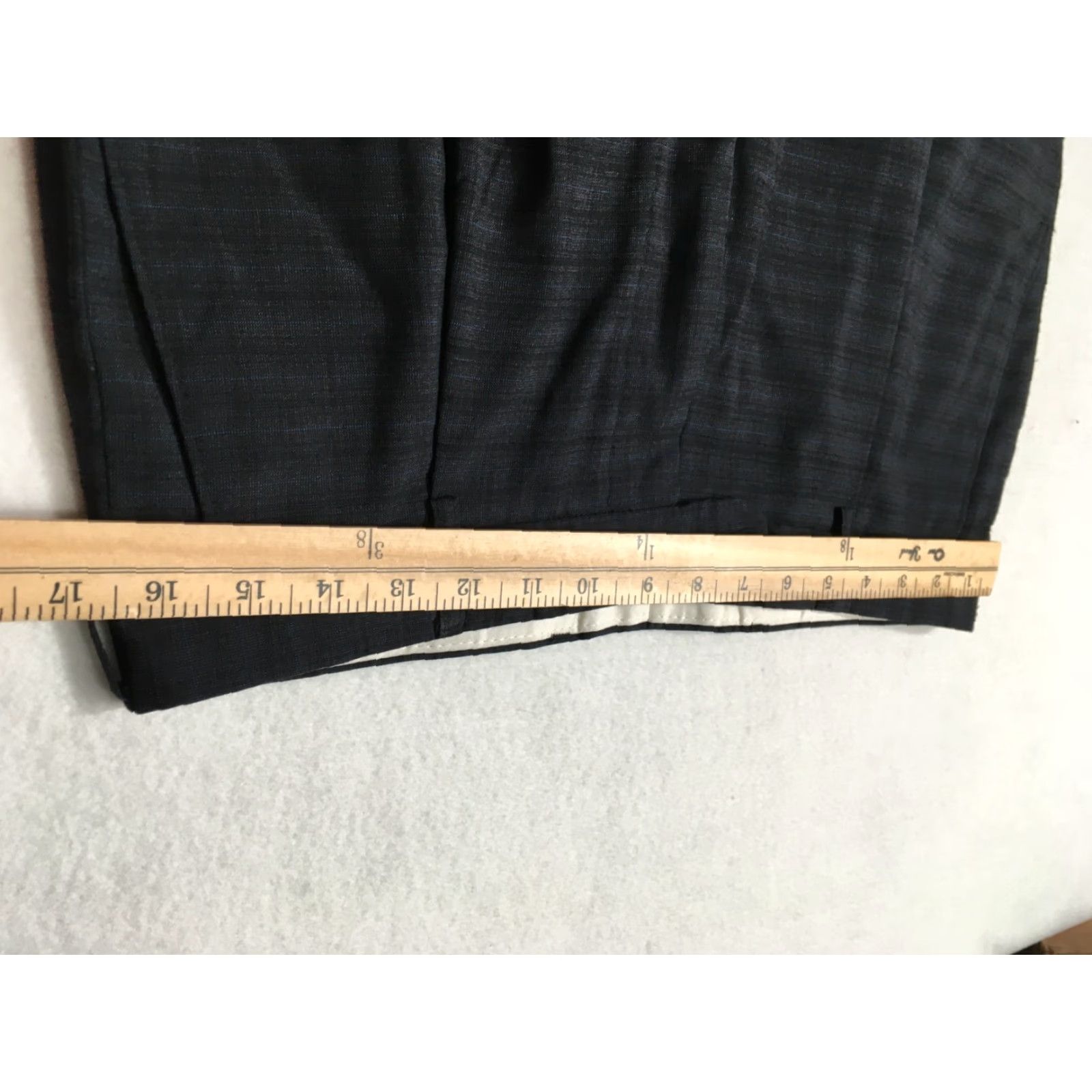 Vintage JRB Mens Pants 34X29 Blue Pleated Straight Leg Wool Polyester with Pockets Size US 34 / EU 50 - 7 Thumbnail