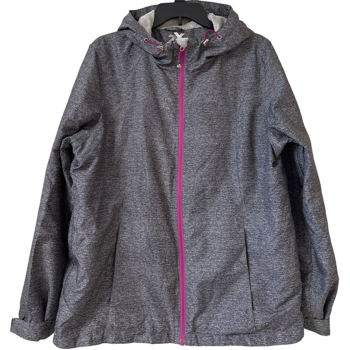 Other ZeroXposur Large Heather Gray Fleece Lined Jacket Hooded Size L / US 10 / IT 46 - 1 Thumbnail