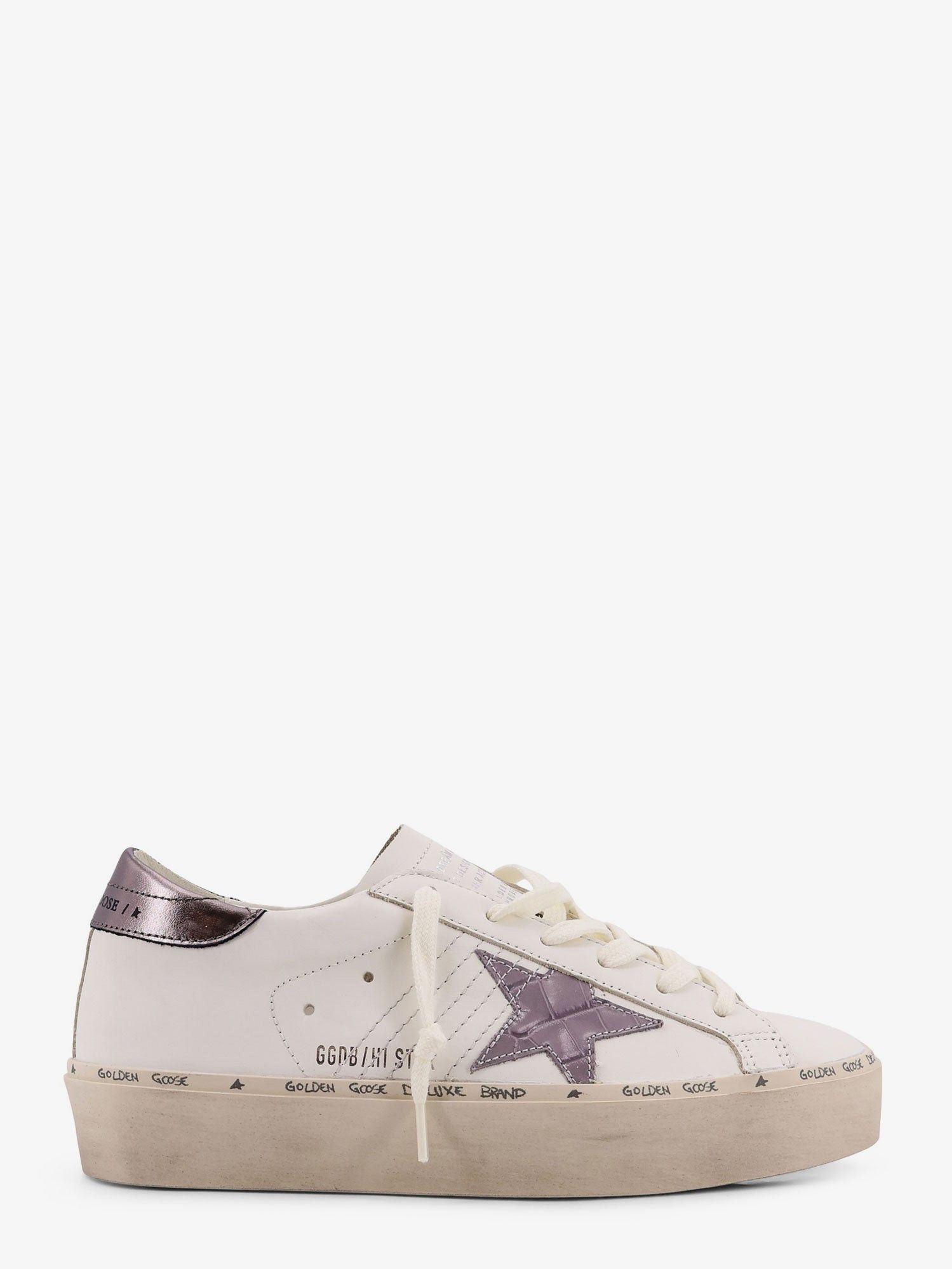 Golden Goose Hi Star Leather Sneakers With Side Logo Size US 6 / IT 36 - 1 Thumbnail