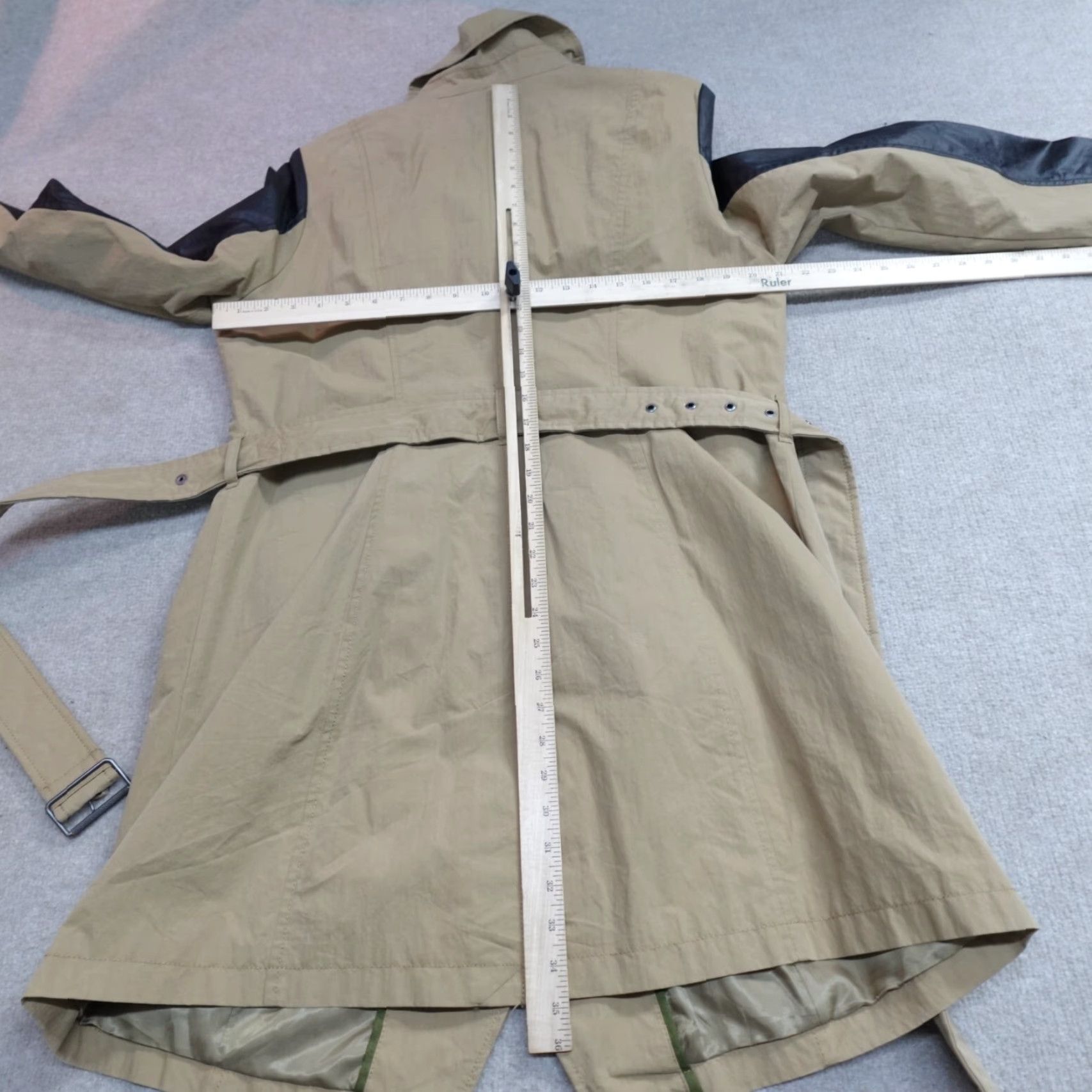 7 For All Mankind 7 For All Mankind Womens Jacket XL Beige Trench Coat Belted Full Zip 7FAM Size XL / US 12-14 / IT 48-50 - 4 Thumbnail