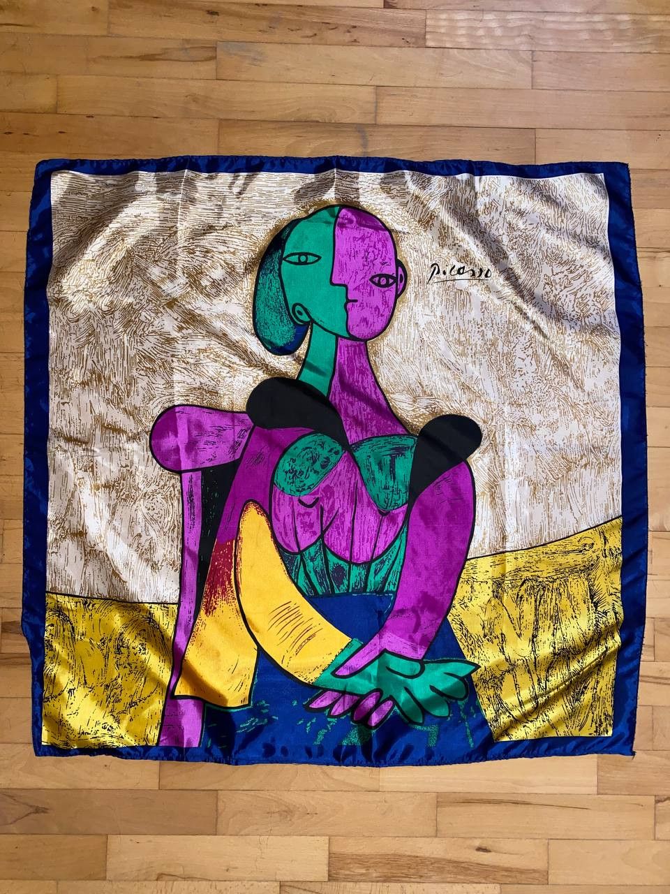 Cravate Vintage PICASSO By MBI - 100% Soie - Rouge - Made In USA - Occasion