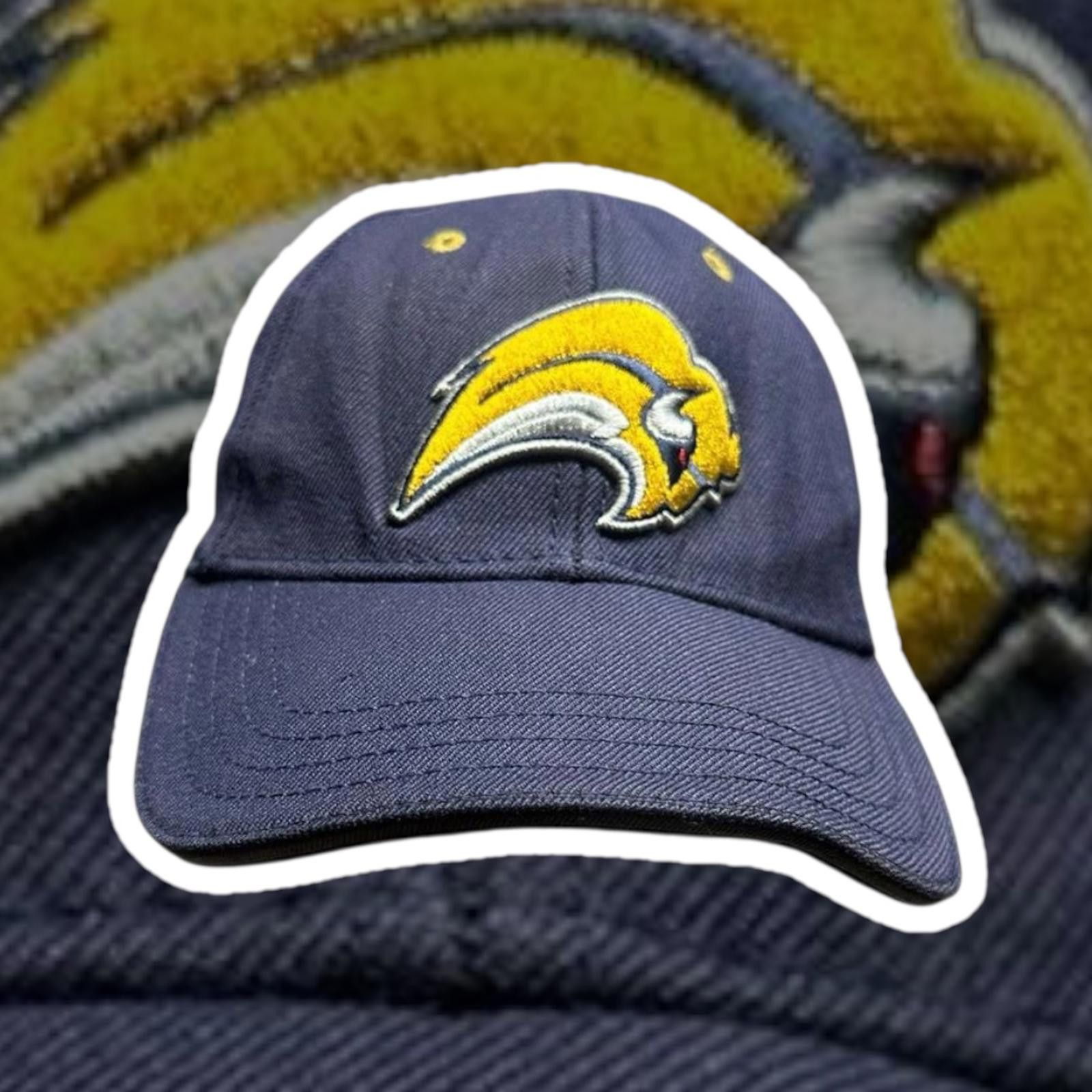 Other Navy Blue Embroidered Baseball Cap with Yellow Detailing Size ONE SIZE - 1 Thumbnail