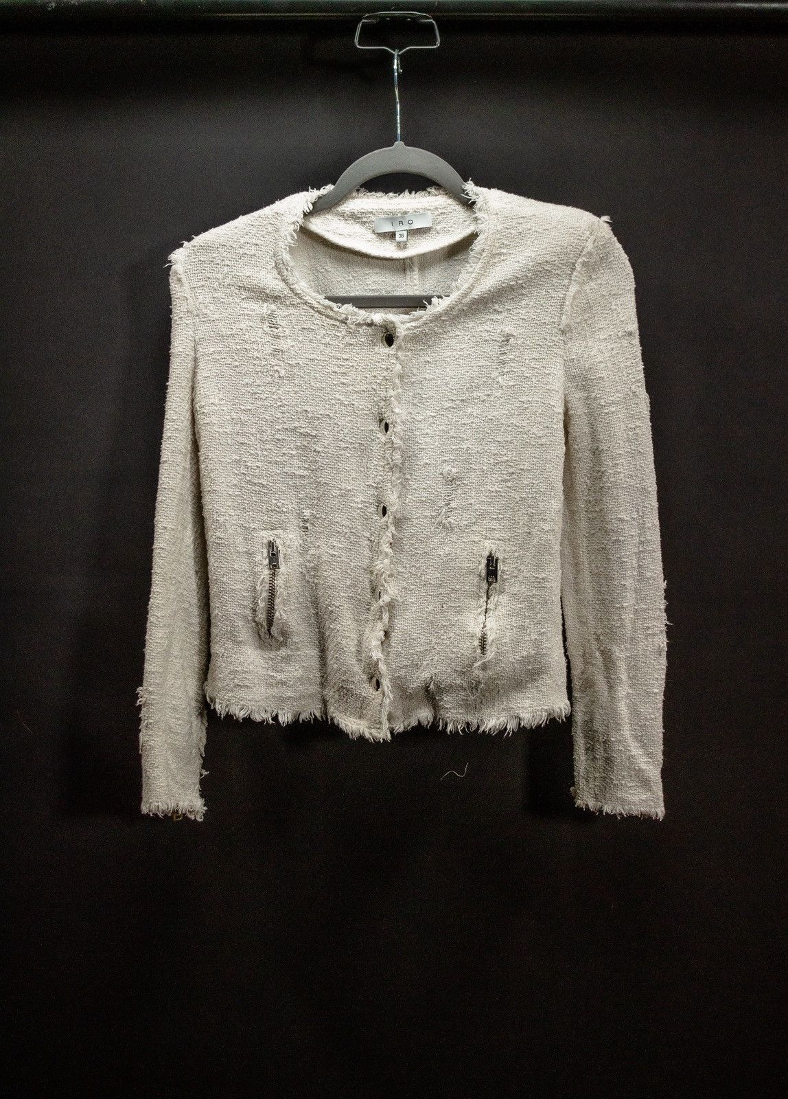 Iro Iro Distressed Button Up Sweater Size XS / US 0-2 / IT 36-38 - 2 Thumbnail