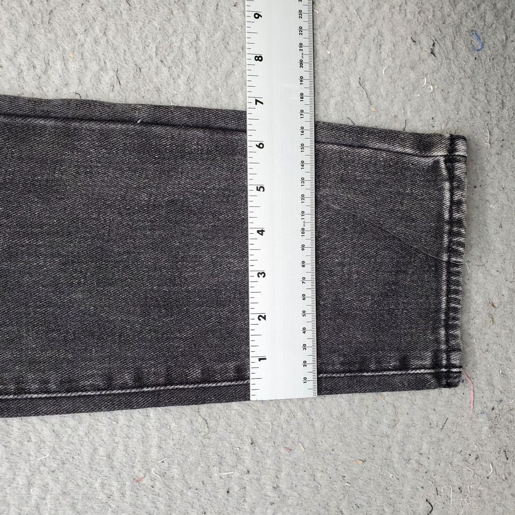 Pacsun PacSun Womens Jeans 24 Black Denim 5-Pocket Dark Wash Regular Straight Leg Size 42" / US 20 - 5 Thumbnail