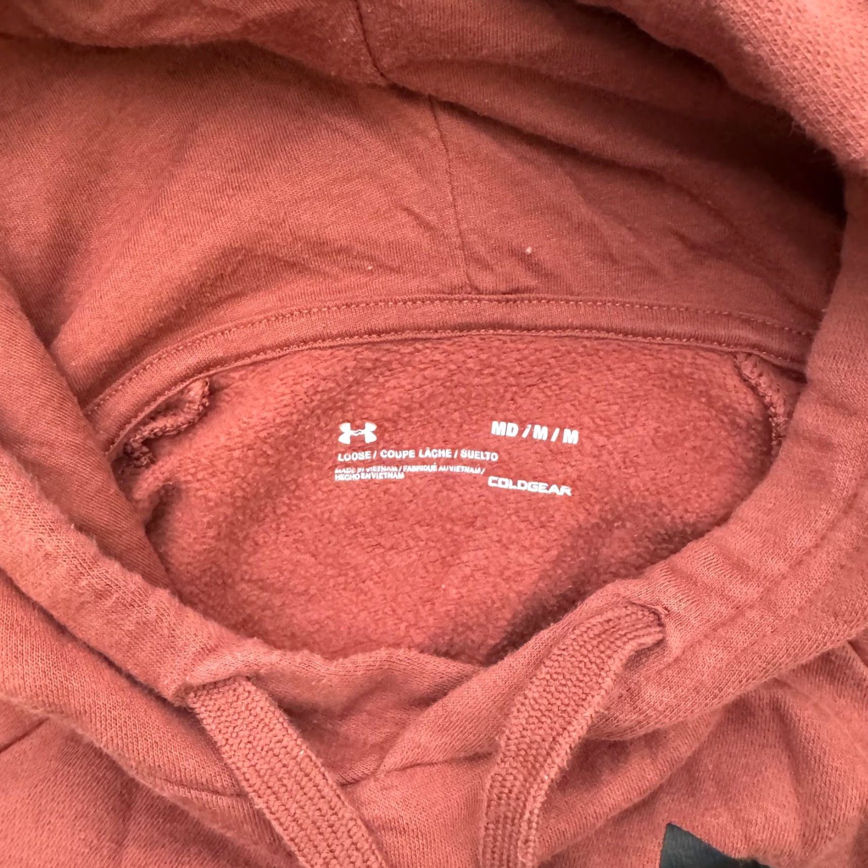 Under Armour Under Armour Hoodie Mens M Red ColdGear Pullover Sweatshirt Graphic Print Kangaroo Pocket Drawstring Hooded Size US M / EU 48-50 / 2 - 5 Thumbnail