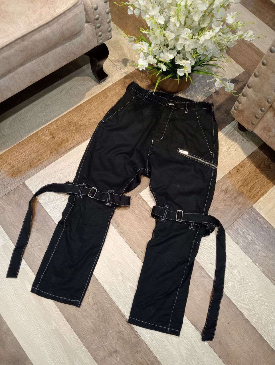 Sulvam SULVAM JAPAN PUNK BANDAGE PANTS - SIZE S Size US 30 / EU 46 - 2 Thumbnail