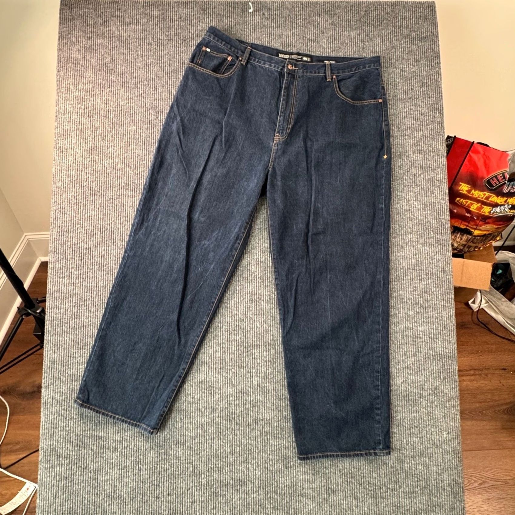 Ecko Unltd. VTG Ecko Unltd Jeans Foundry Straight Leg Baggy 44B Mens 1990s Denim Five-Pocket Blues Menswear Size US 44 / EU 60 - 6 Thumbnail