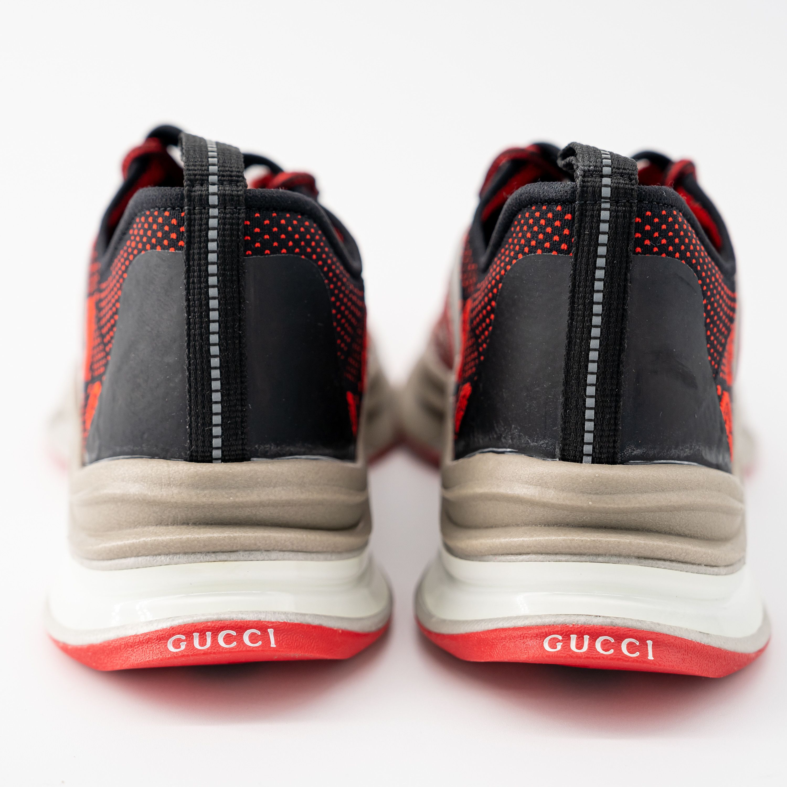 Gucci 12G - Gucci Run Sneaker Black Red GG Size US 12.5 / EU 45-46 - 4 Thumbnail