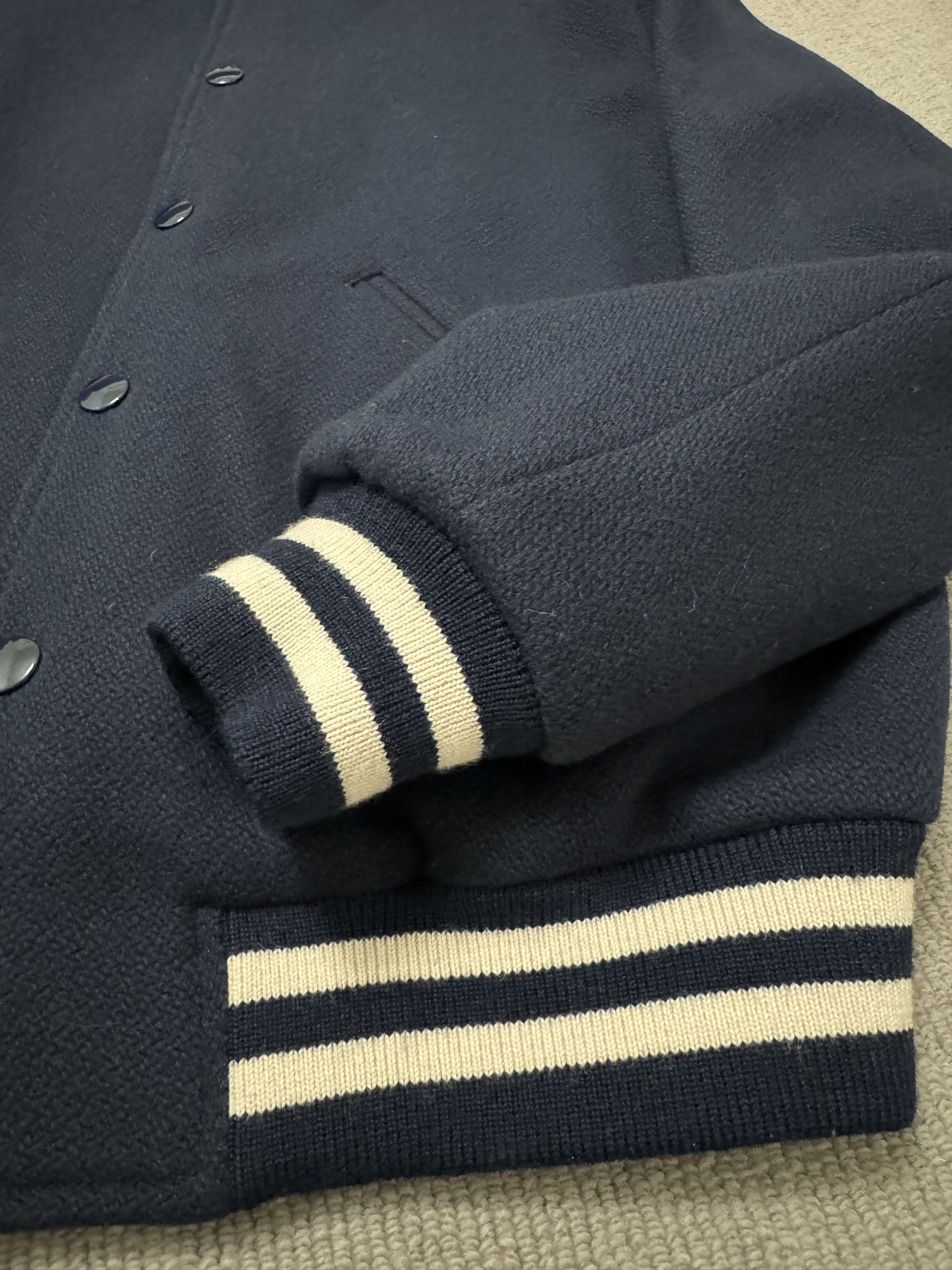 Celine × Hedi Slimane Celine Teddy Varsity Jacket Size US S / EU 44-46 / 1 - 5 Thumbnail