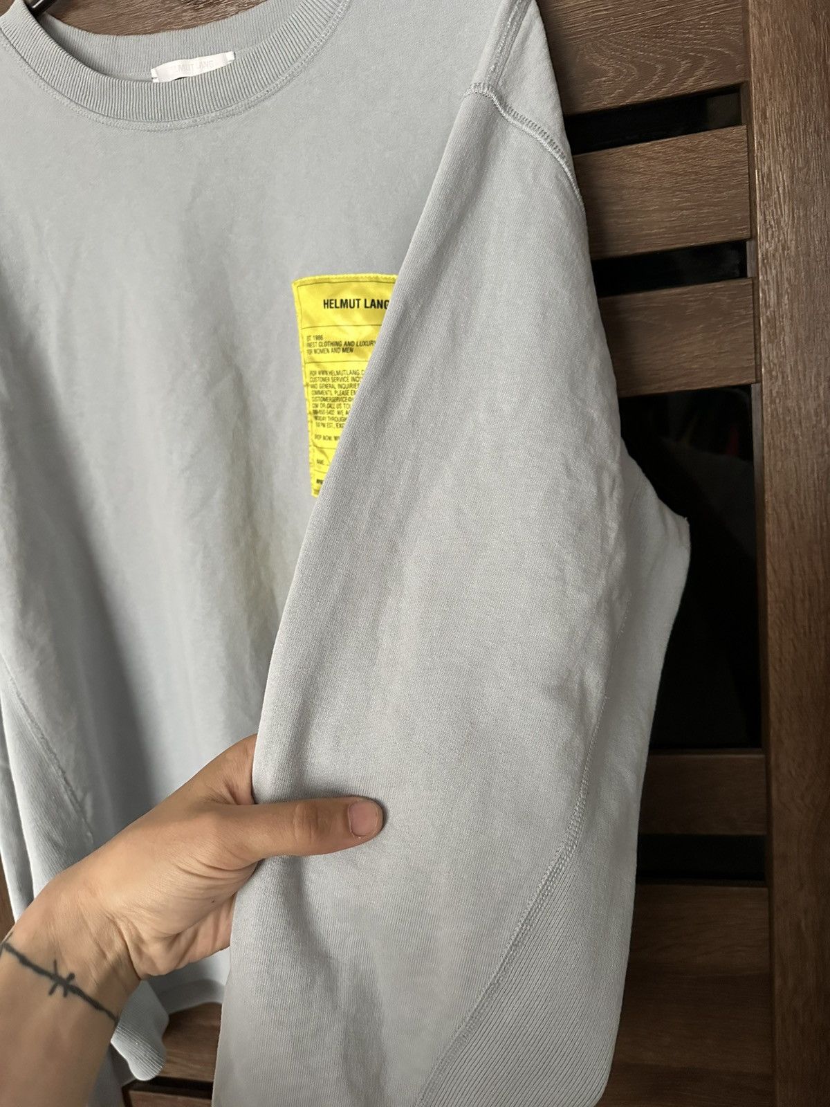 Helmut Lang Helmut Lang Logo Patch Sweatshirt Crewneck Size US XXL / EU 58 / 5 - 11 Thumbnail