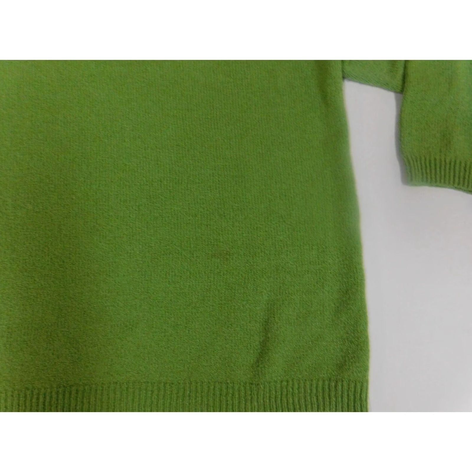 Vintage White Stag Sweater Pullover Dolman Sleeve XL Women Green Stretch Mock Neck Cable-Knit Button Logo Lightweight Classic Vintage: No Size XL / US 12-14 / IT 48-50 - 4 Thumbnail